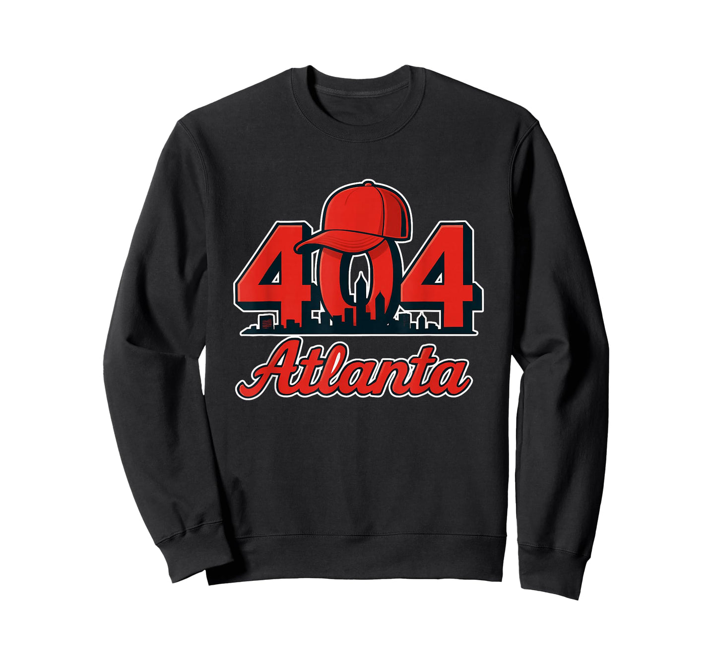 Atlanta 404 Red Hat Skyline Hometown T-Shirt