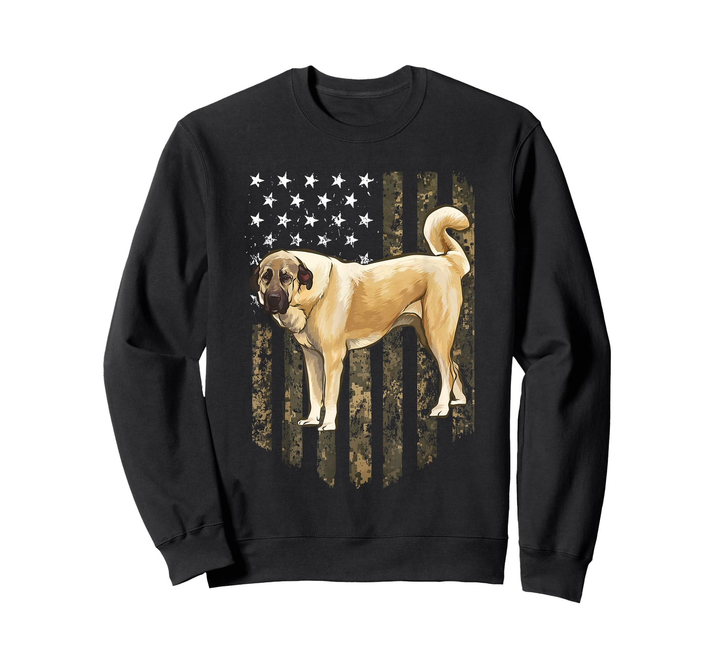 Camo American Flag Anatolian Shepherd Dog 4th Of July USA T-Shirt