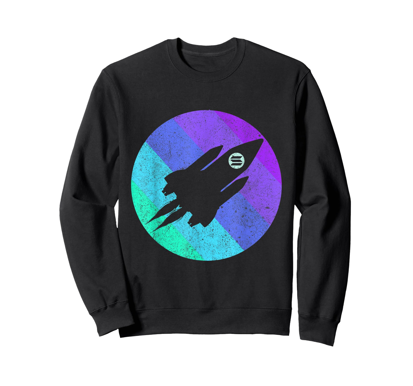 Solana To The Moon SOL Crypto Coin Spaceship | Retro Solana T-Shirt