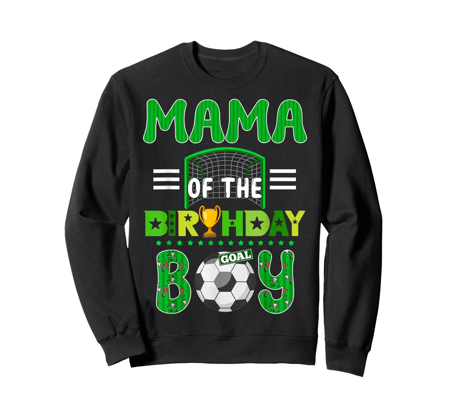 Mama of Birthday Boy Soccer Goal Family Celebration T-Shirt
