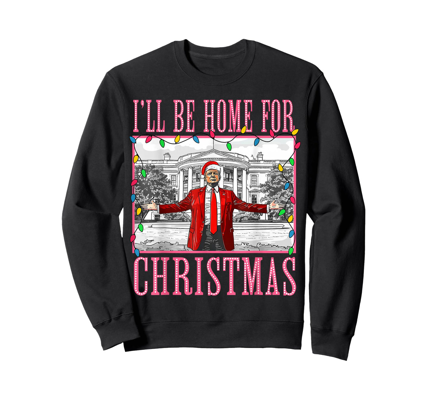 Vintage Funny Humorous Trump I’ll Be Home for Christmas T-Shirt