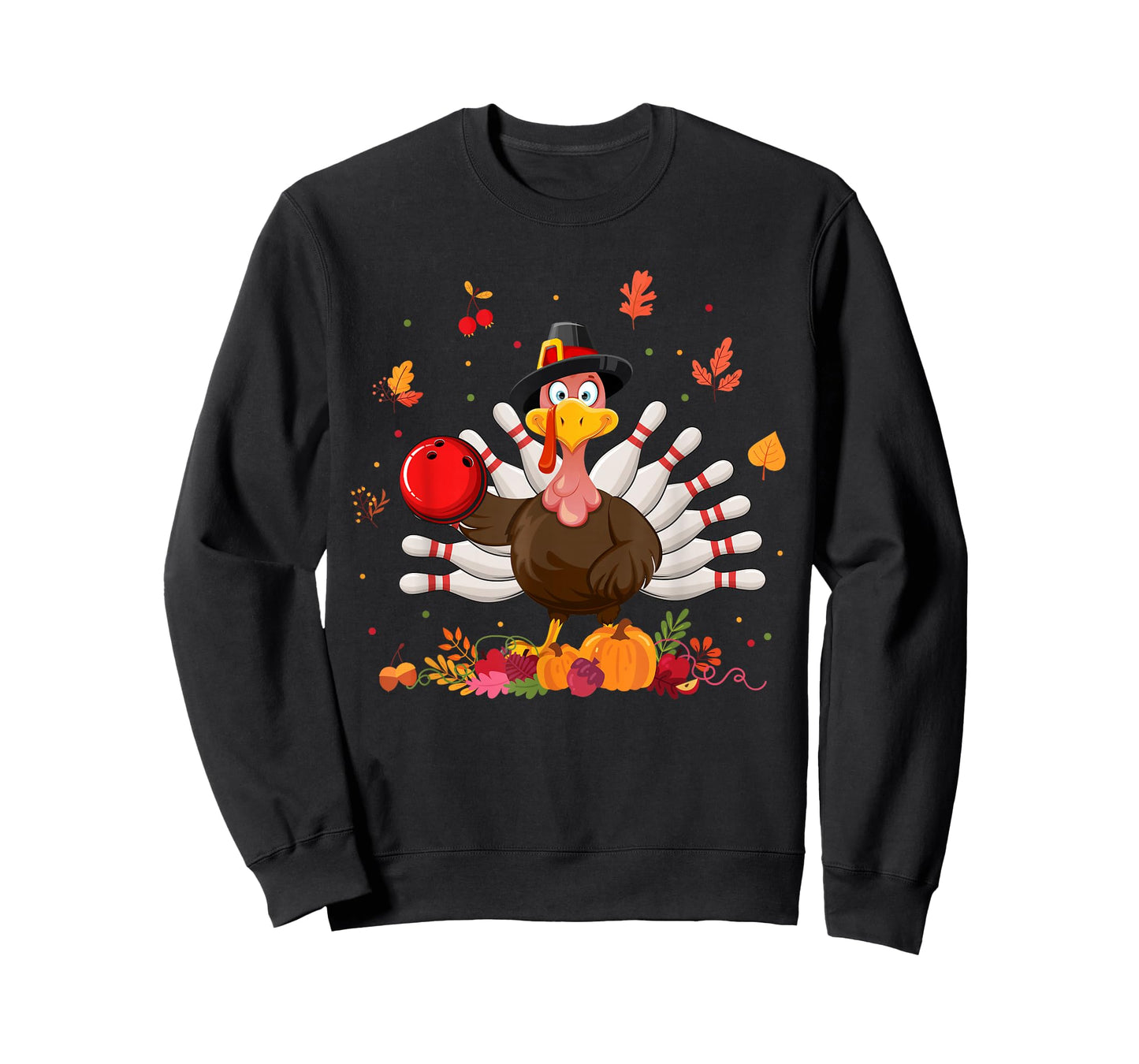 Happy Thanksgiving Turkey Bowling Lover Fall Turkey Autumn T-Shirt