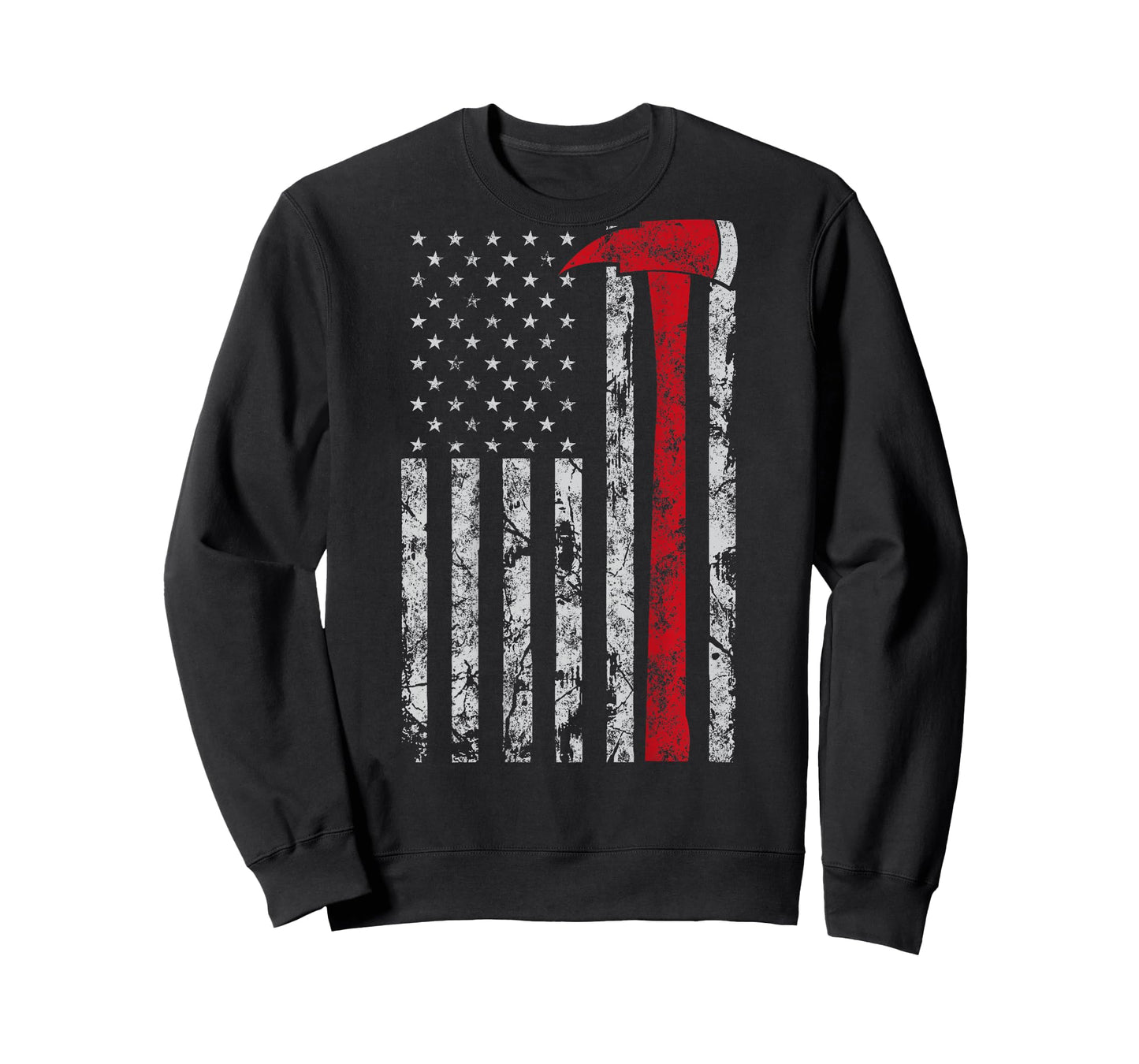 Thin red line Axe American Flag Patriot Firefighter Gift T-Shirt
