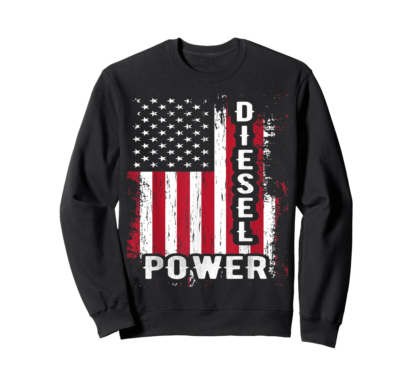 Patriotic American Flag Diesel Mechanic Diesel Power Flag Women Kids Men T-Shirt