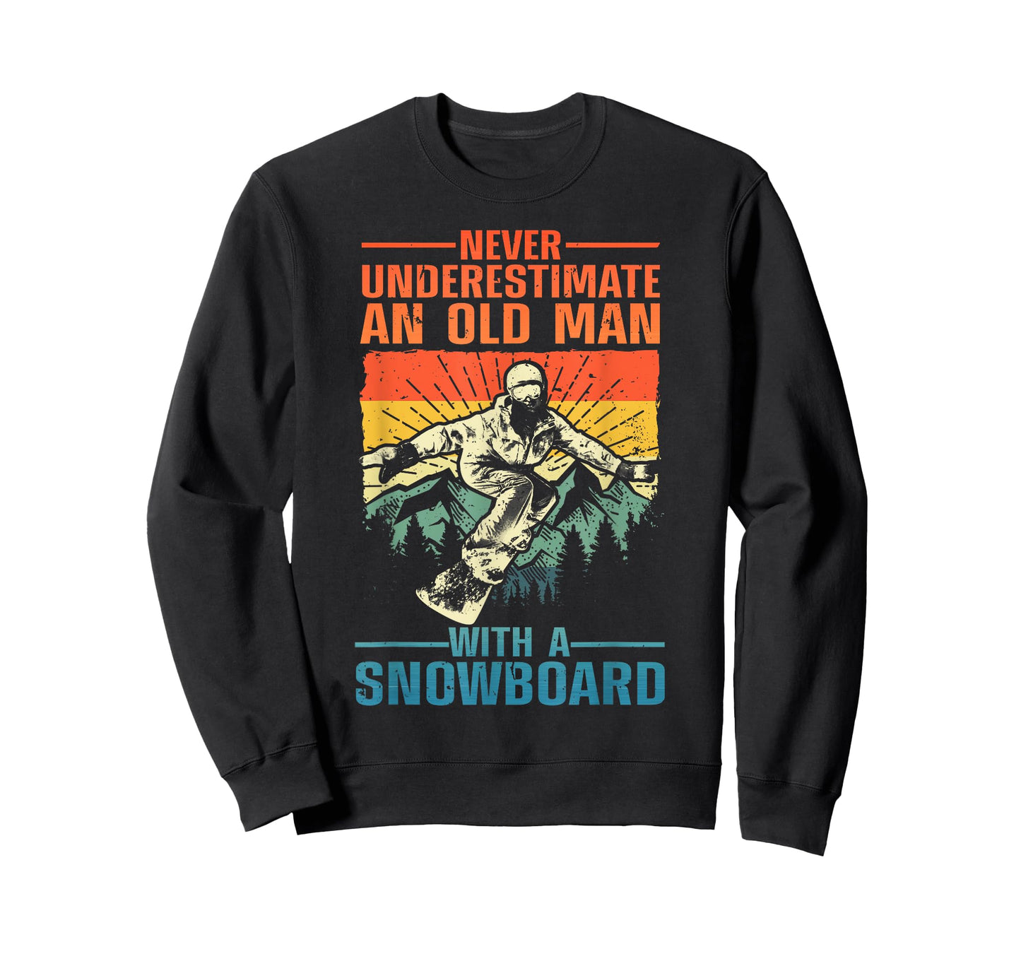 Cool Snowboarding Art For Men Grandpa Dad Winter Snowboarder T-Shirt