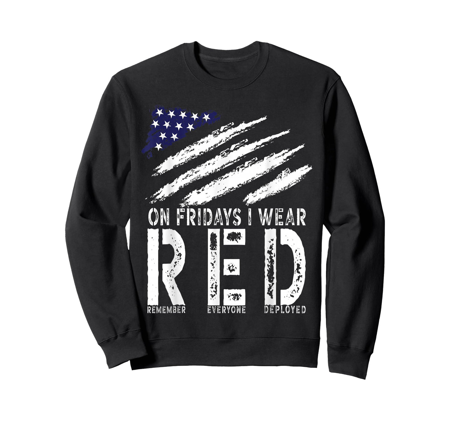 On Fridays I Wear Red USA Support American Troops T-Shirt