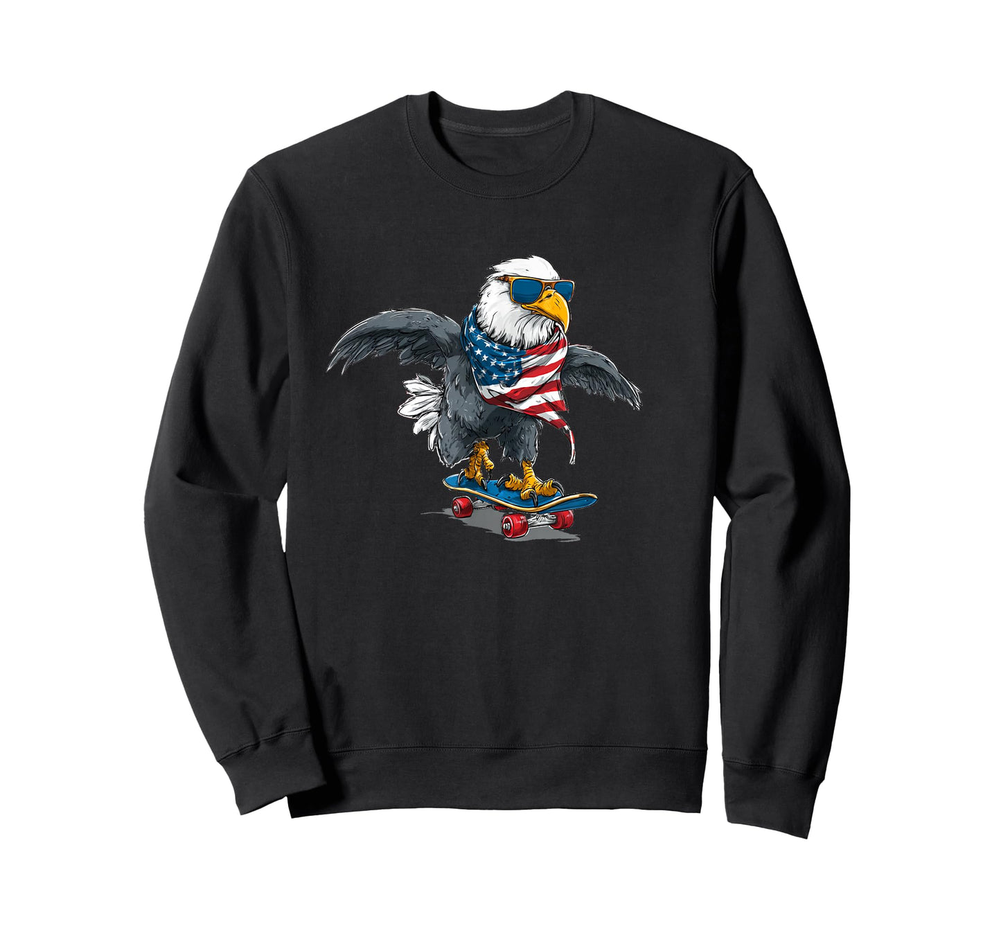 Nice USA Colors with Skateboard and Eagle T-Shirt