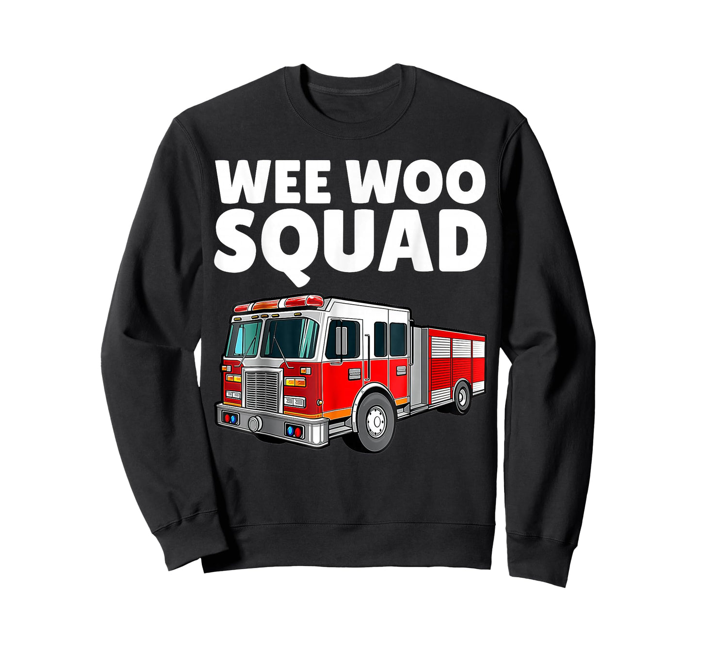 Wee Woo Squad Firefighter Art Fire Truck Fireman T-Shirt