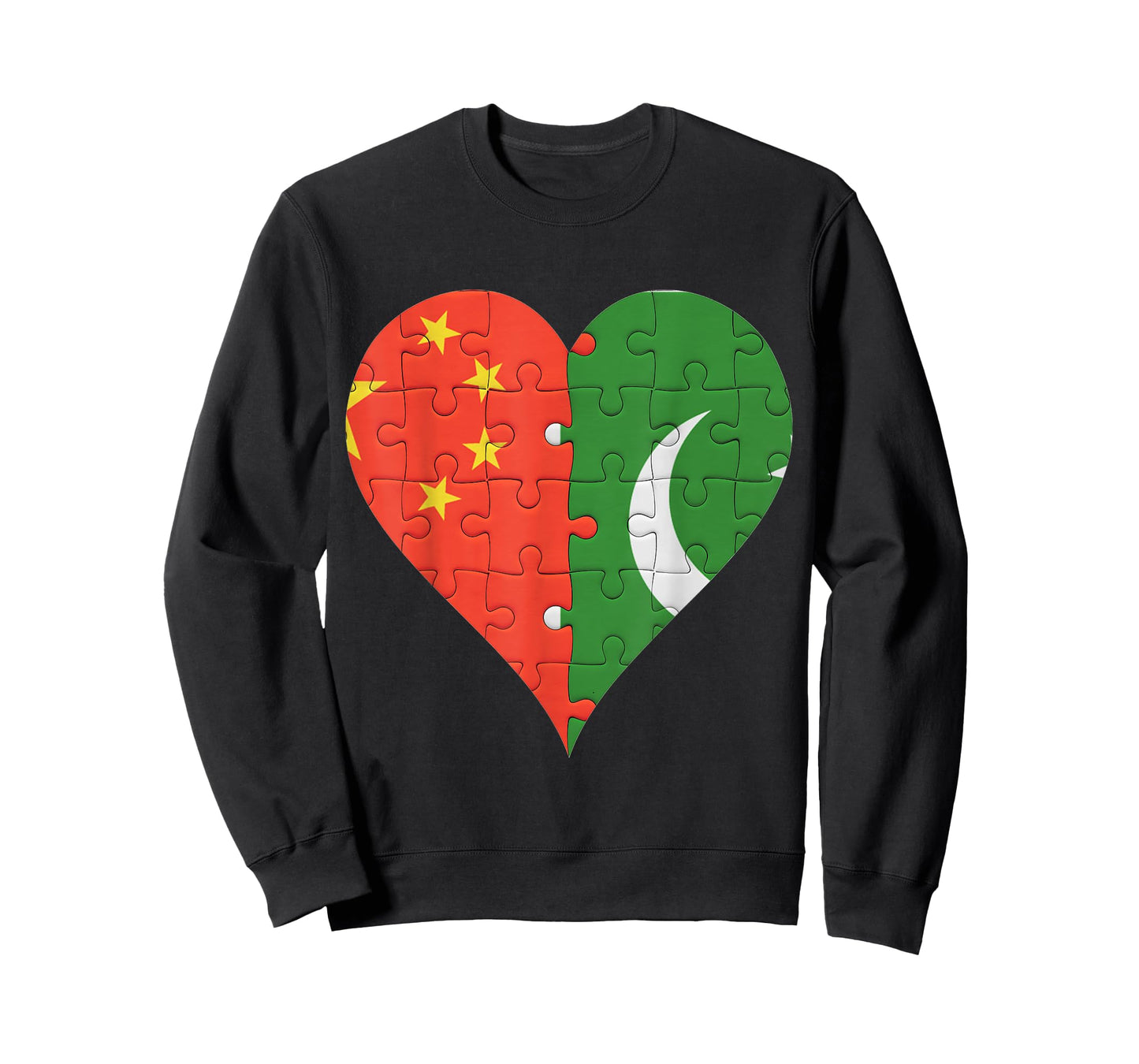 Chinese Pakistani Flag Heart T-Shirt