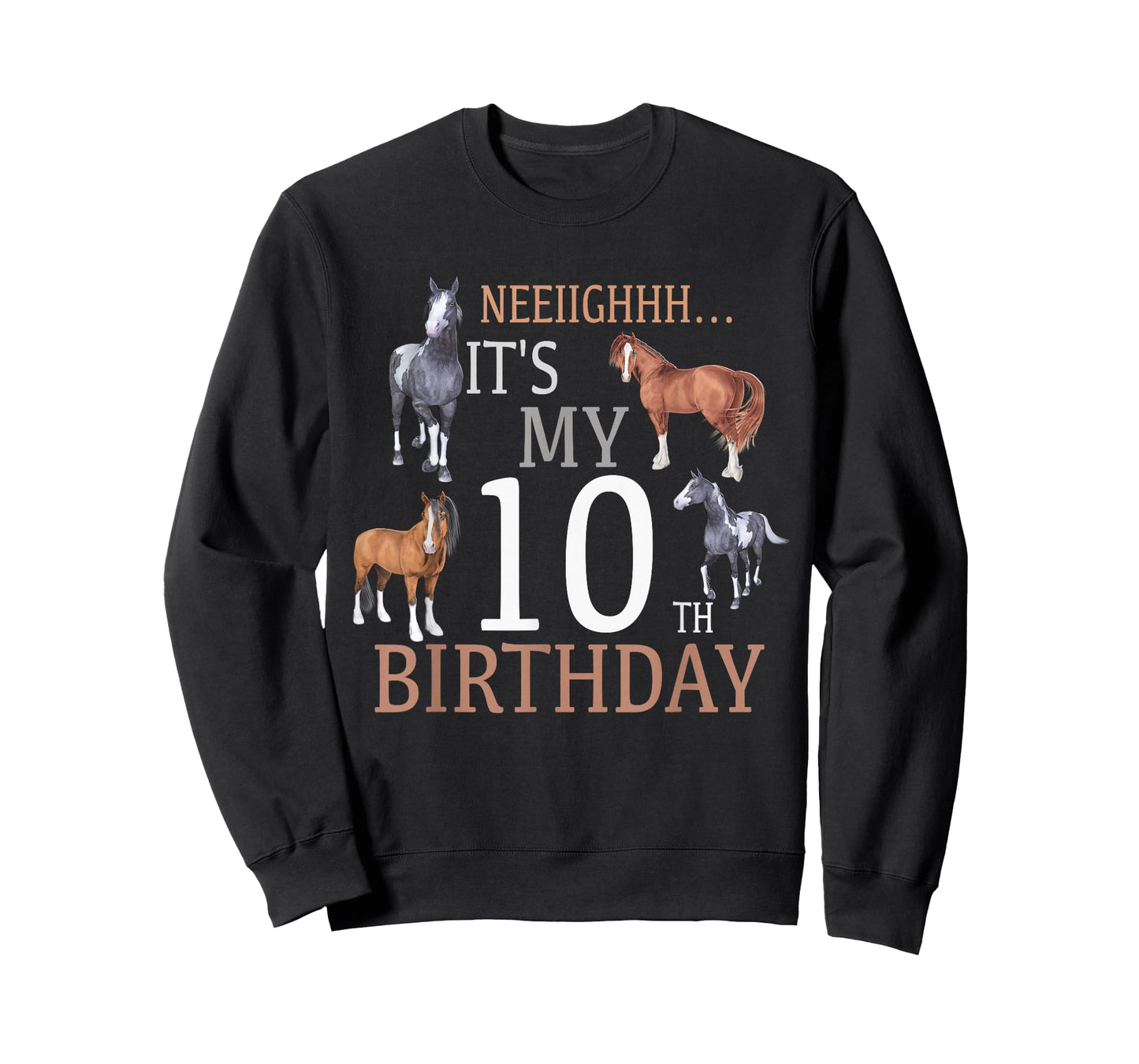 Its My 10th Birthday Shirt Horse Lover 10 Year Old Birthday T-Shirt