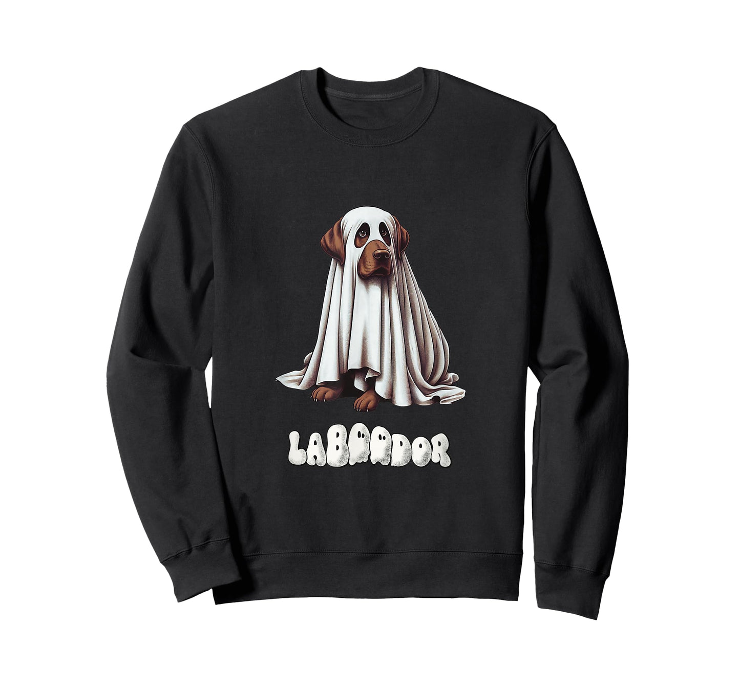 Chocolate Labrador Halloween Ghost, LaBOOdor, Brown Lab Mom T-Shirt