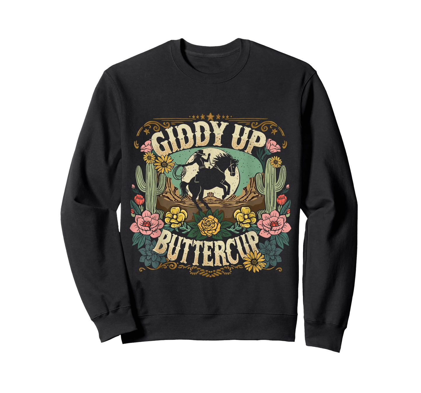 Giddy Up Buttercup Country Western, Rustic Rodeo Wear women T-Shirt