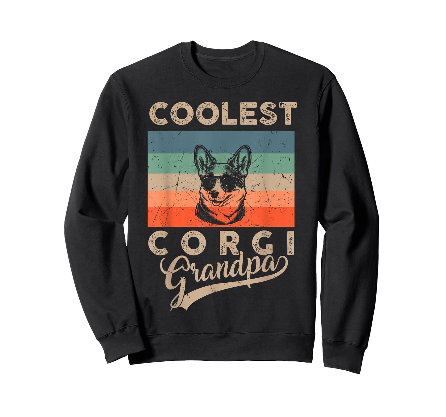 Coolest Corgi Grandpa Gifts for Men Funny Dog Grandpa Retro T-Shirt