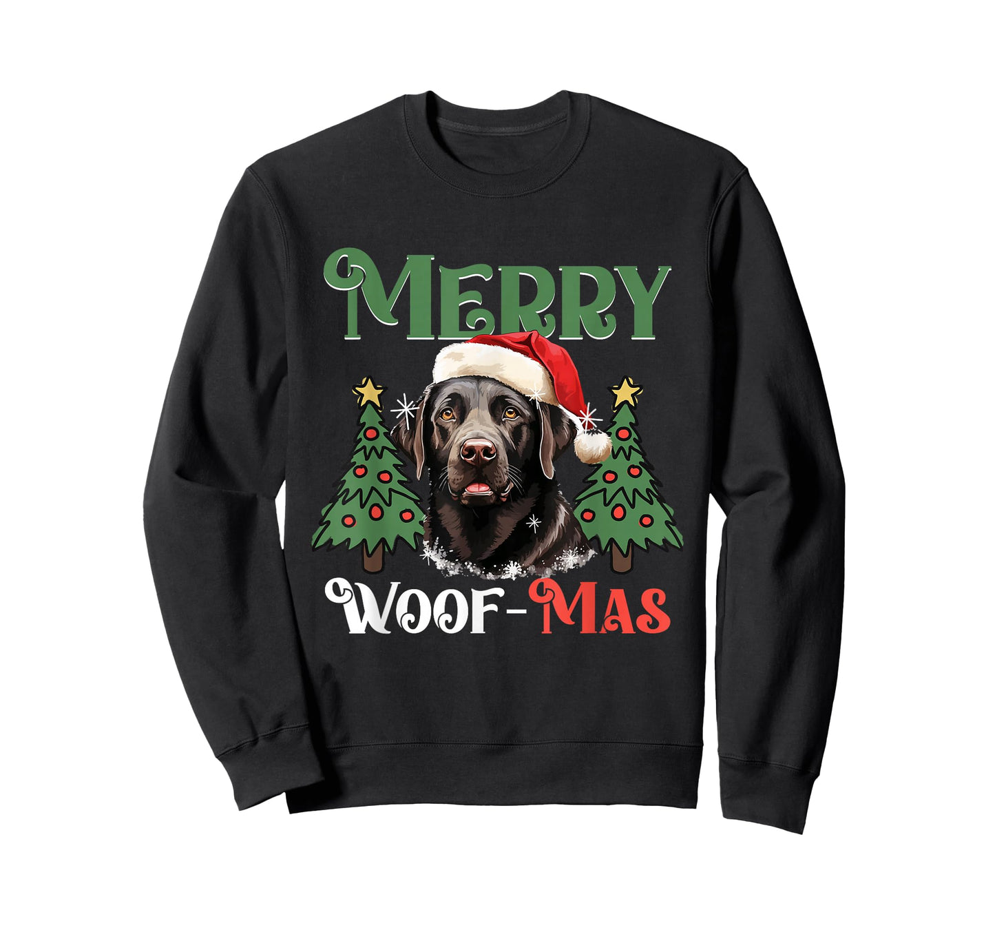 Labrador Retriever Merry Woof-mas Christmas X-mas T-Shirt