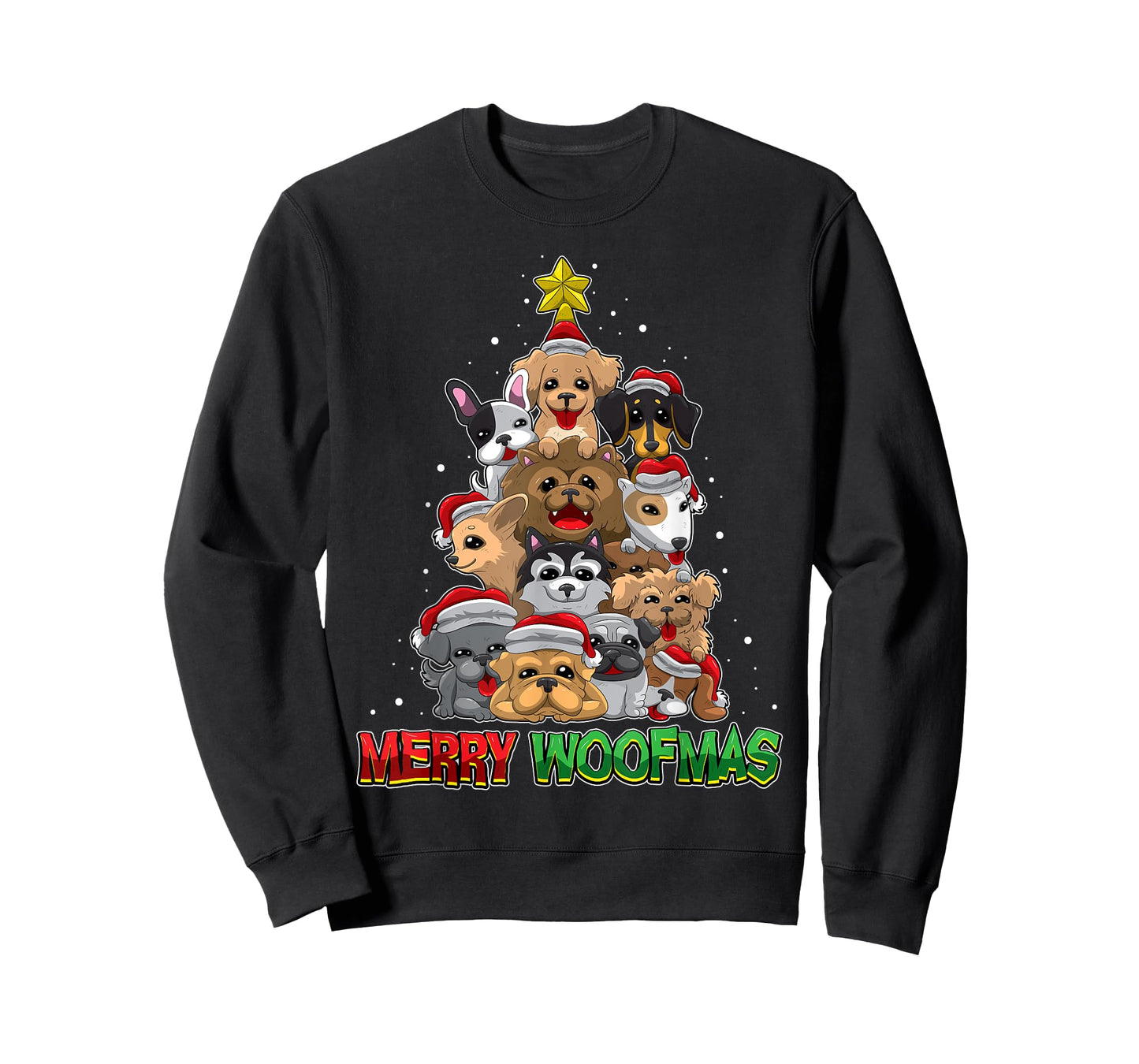 Merry Woofmas - Merry Christmas For Dog Lovers T-Shirt