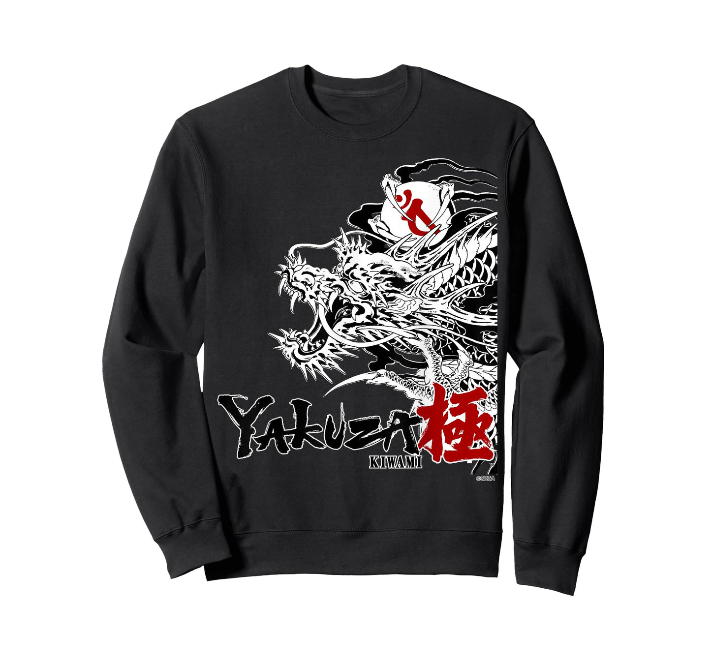 SEGA Like a Dragon & Yakuza Kiwami Unisex-Adults T-Shirt, Black, Small, Short Sleeve, Modern Classic Fit, Crew Neck, Cartoon Anime Theme