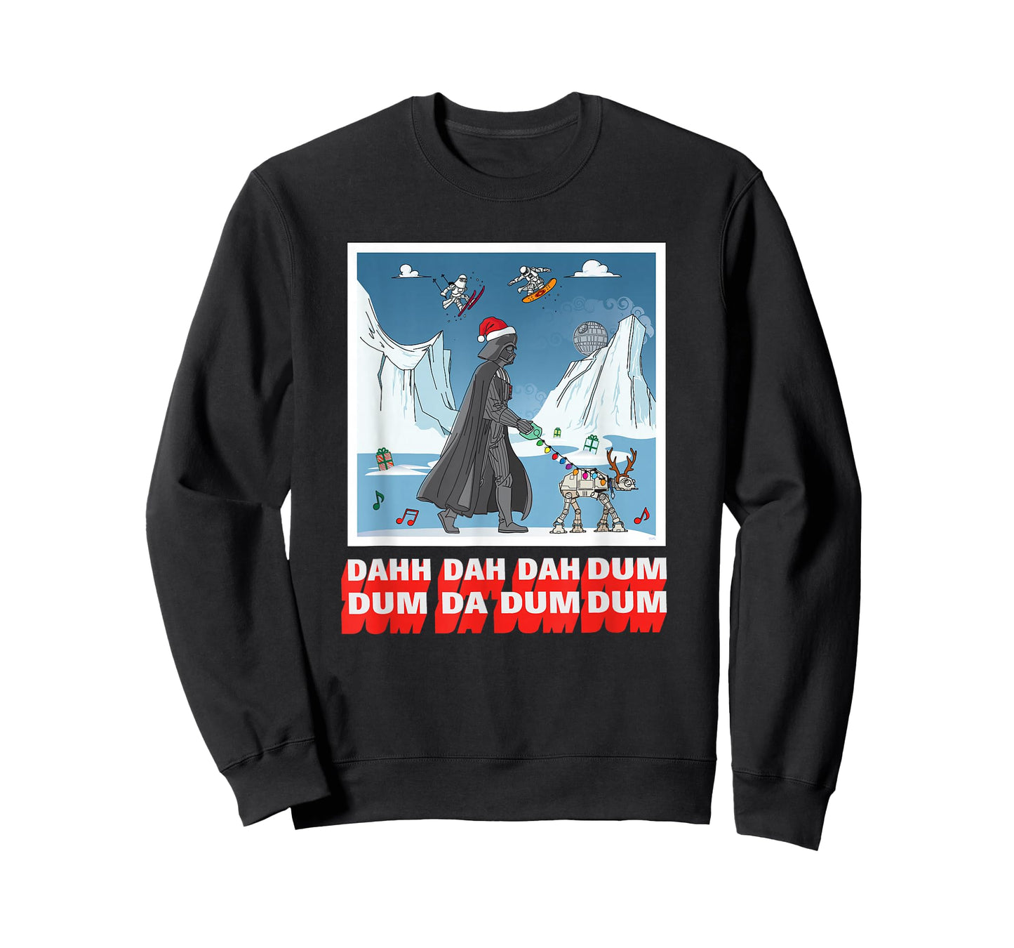 Star Wars Darth Vader AT-AT Dog Walker Christmas Holiday T-Shirt