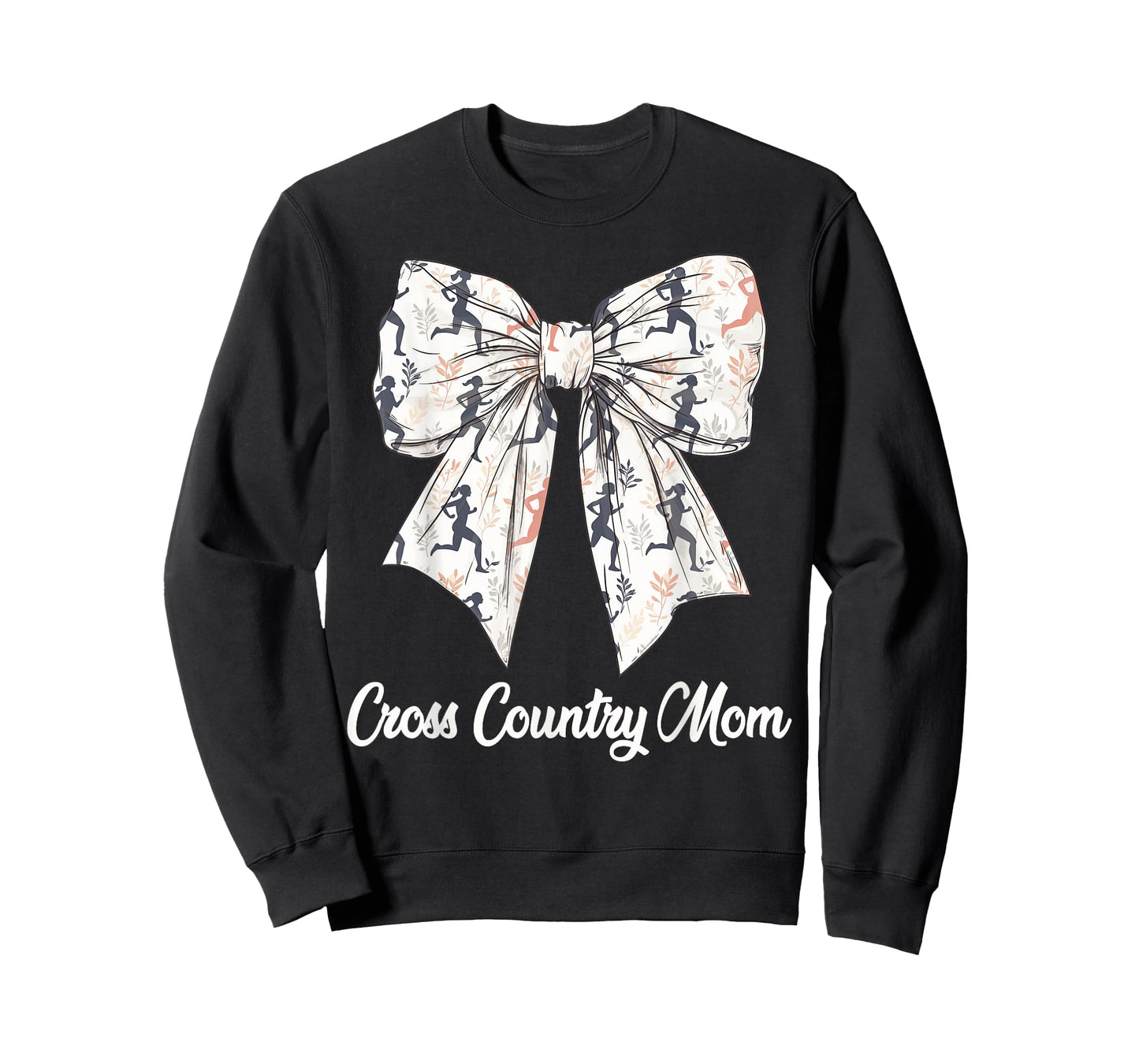 Cross Country Mom Coquette Bow Cute XC Lovers Mothers Day T-Shirt