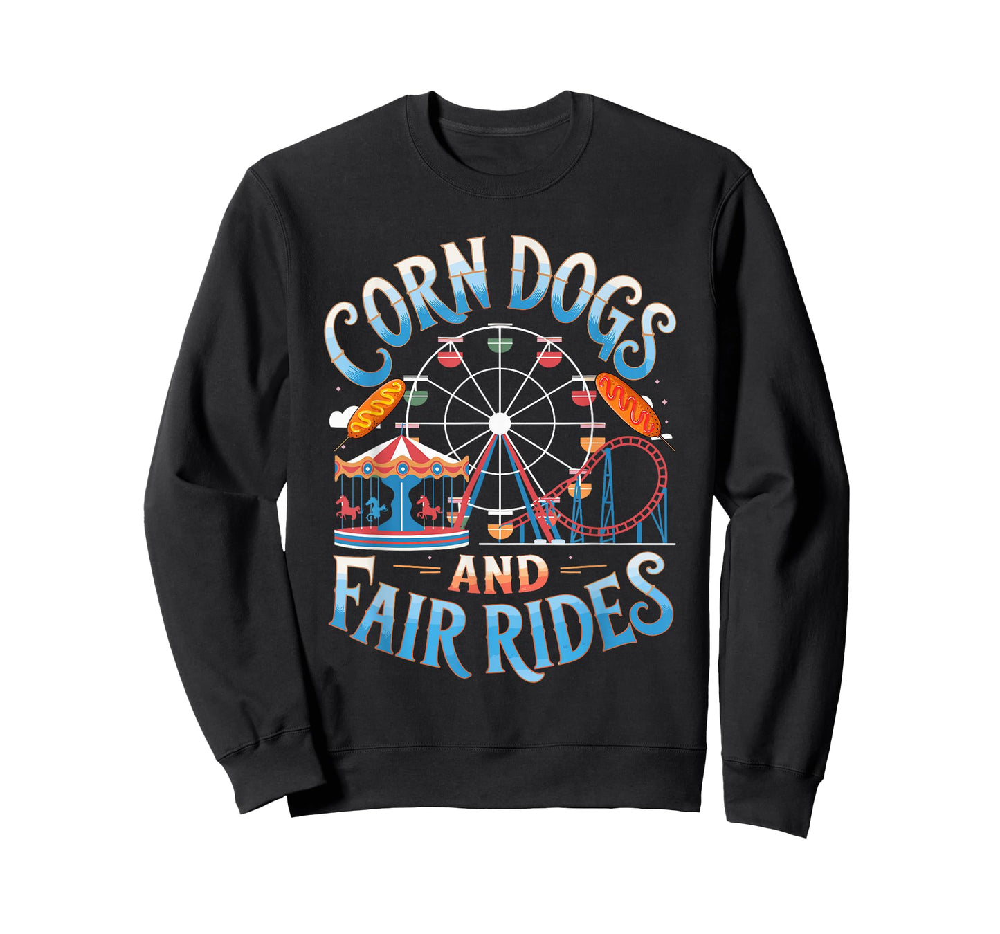 Corn Dogs And Fair Rides Carousel Country Fair Carnival Fair T-Shirt