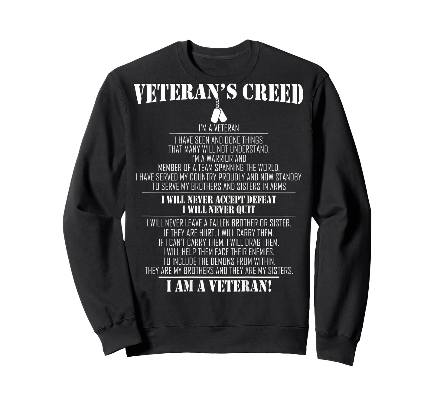 Veteran's creed I'm a veteran T-Shirt