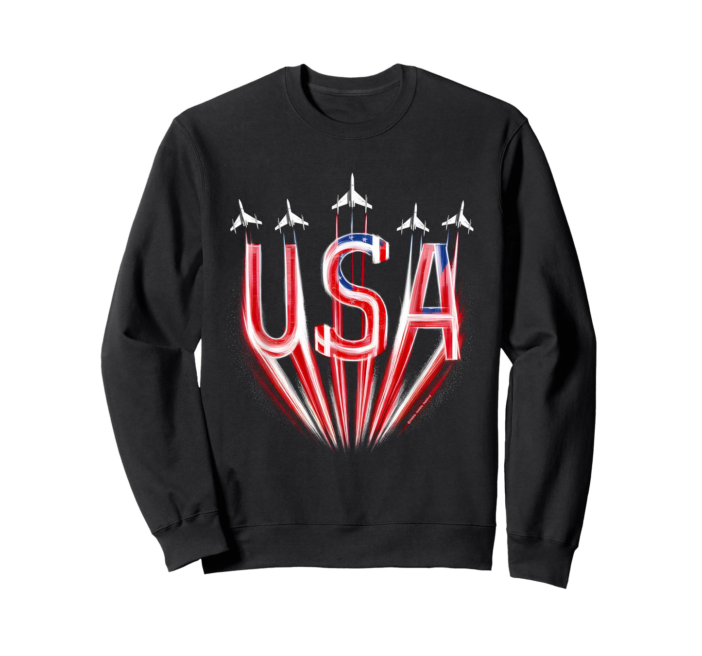 Patriotic Jets Trailing USA America 4th of July T-Shirt