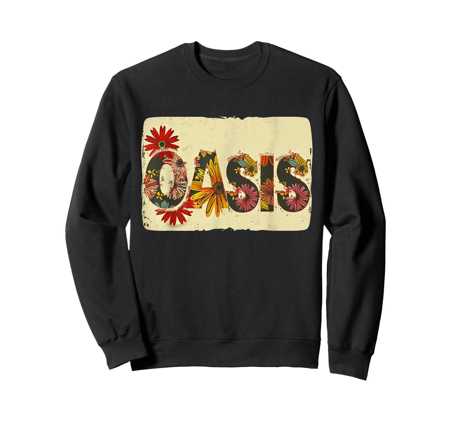 Colorful Oasis Statement with Flowers T-Shirt