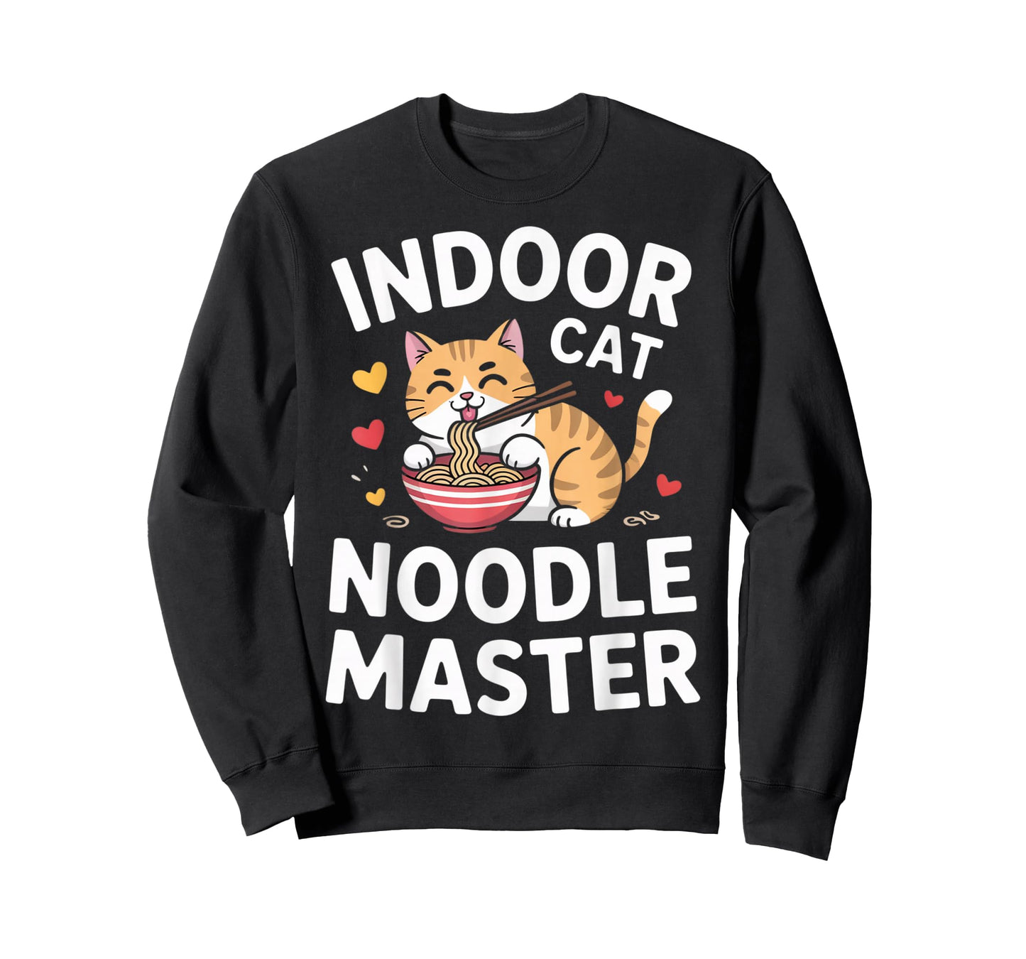 Indoor Cat Noodle Master Kawaii Ramen Cat Lover T-Shirt