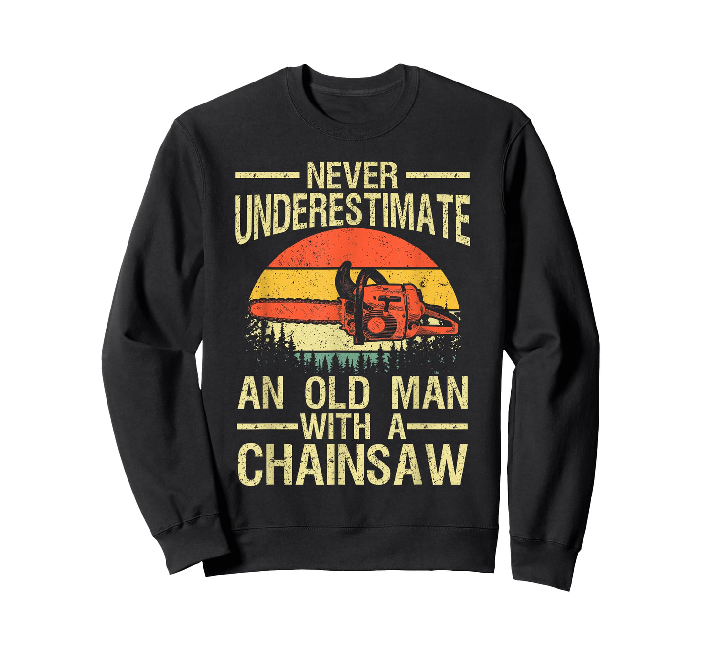 Funny Lumberjack Art Men Dad Chainsaw Arborist Wood Logger T-Shirt