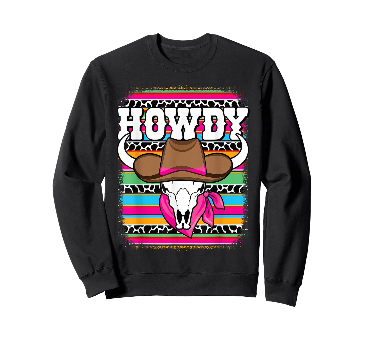 Howdy Serape Western Country Cowgirl Texas Rodeo Women Girls T-Shirt