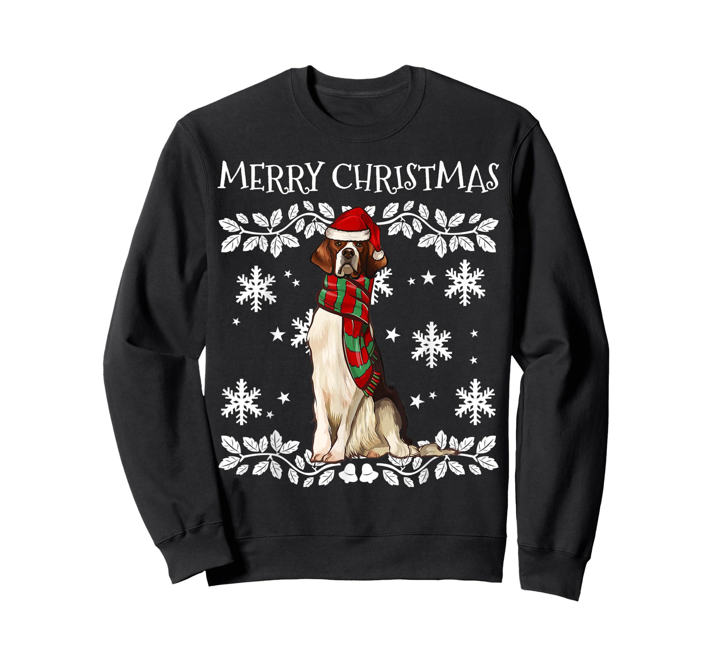 Merry Christmas Ornament Irish Red White Setter Xmas Santa T-Shirt