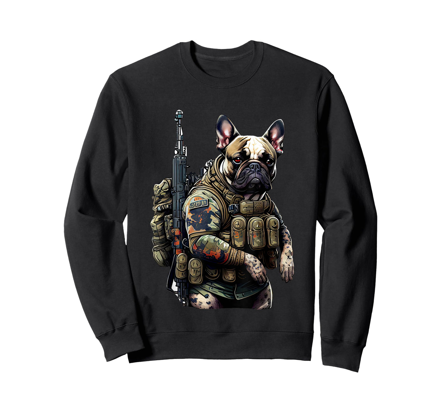 French Bulldog Tactical Military Warrior T-Shirt