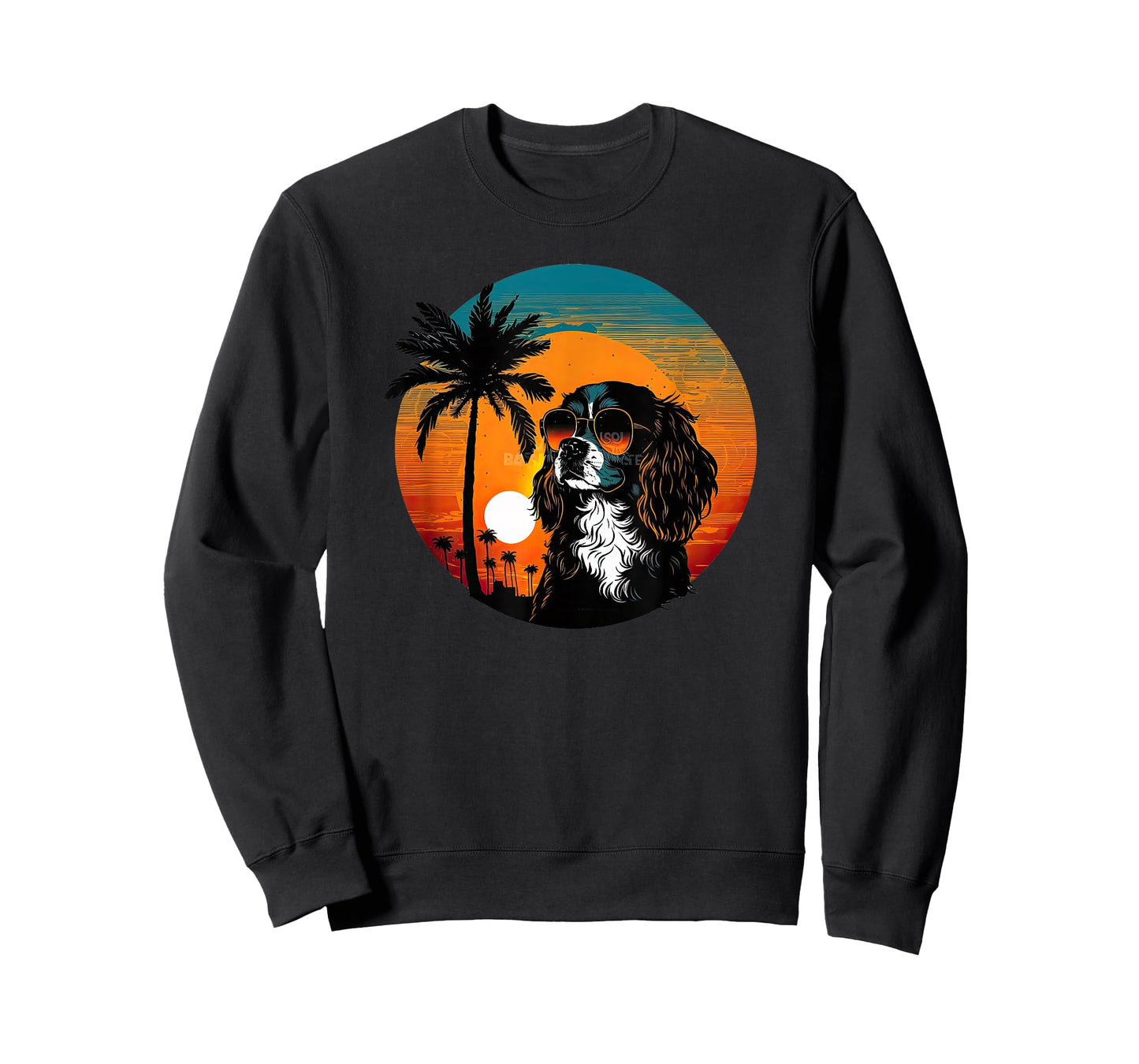 Funny Cavalier King Charles Spaniel Cute Cool Sunglasses T-Shirt