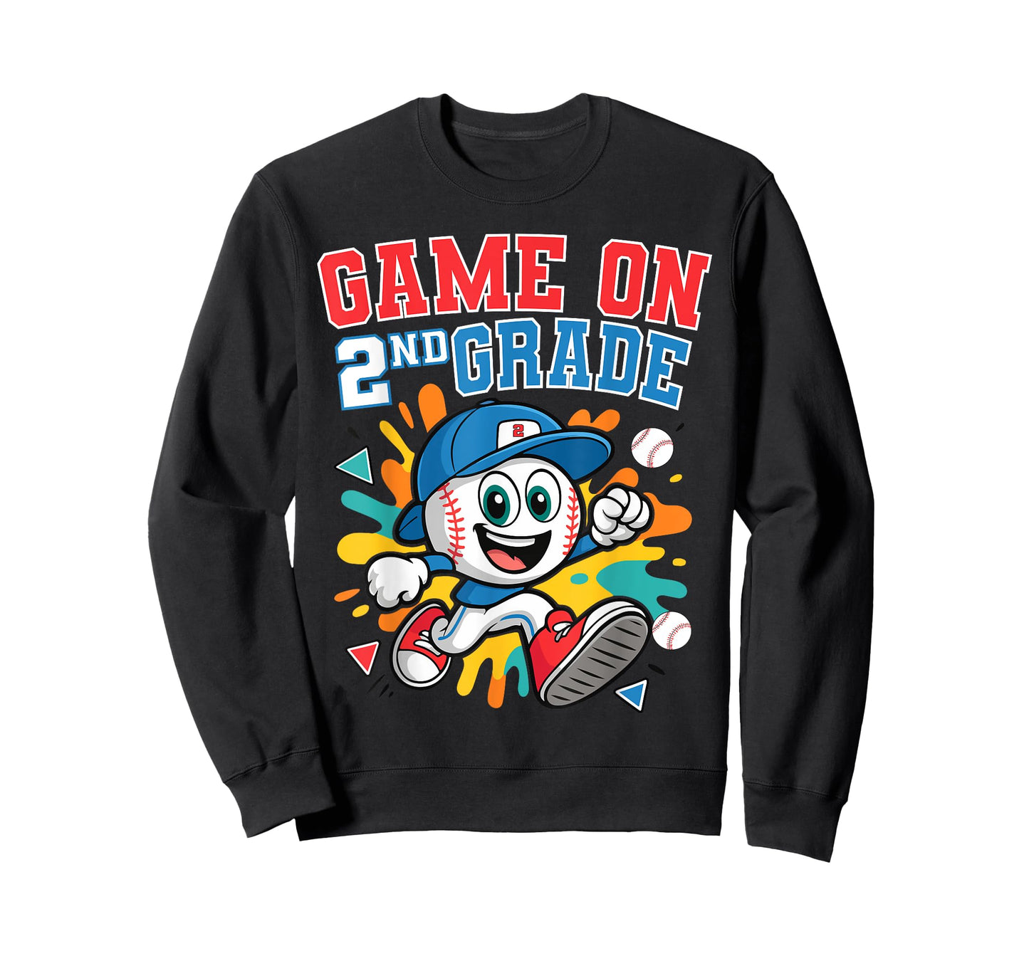 2nd Grade Back to School Baseball Drip Game On Funny T-Shirt