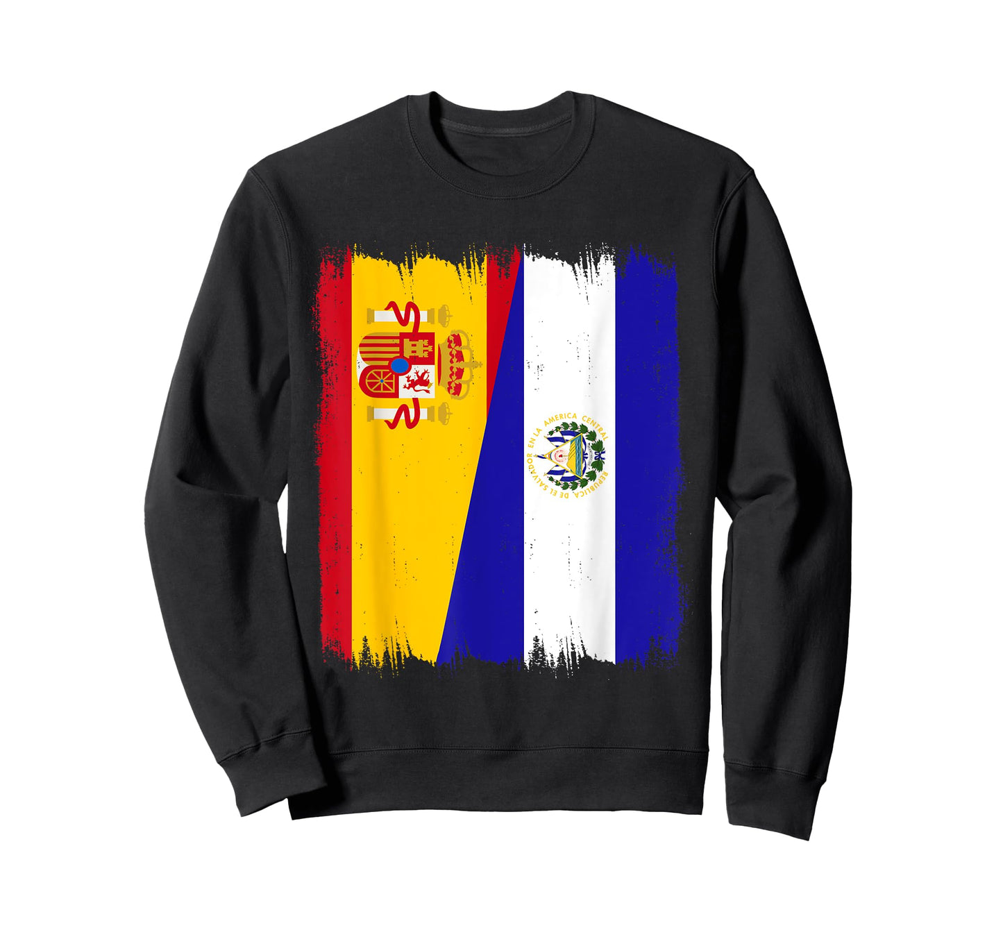 Spain El Salvador Flag Spanish Salvadorian Roots T-Shirt