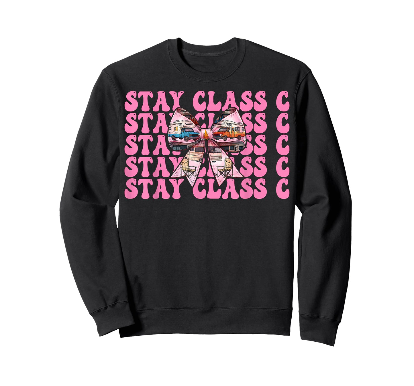 RV Camping Camper Motorhome Girl Mom Coquette Stay Class C T-Shirt