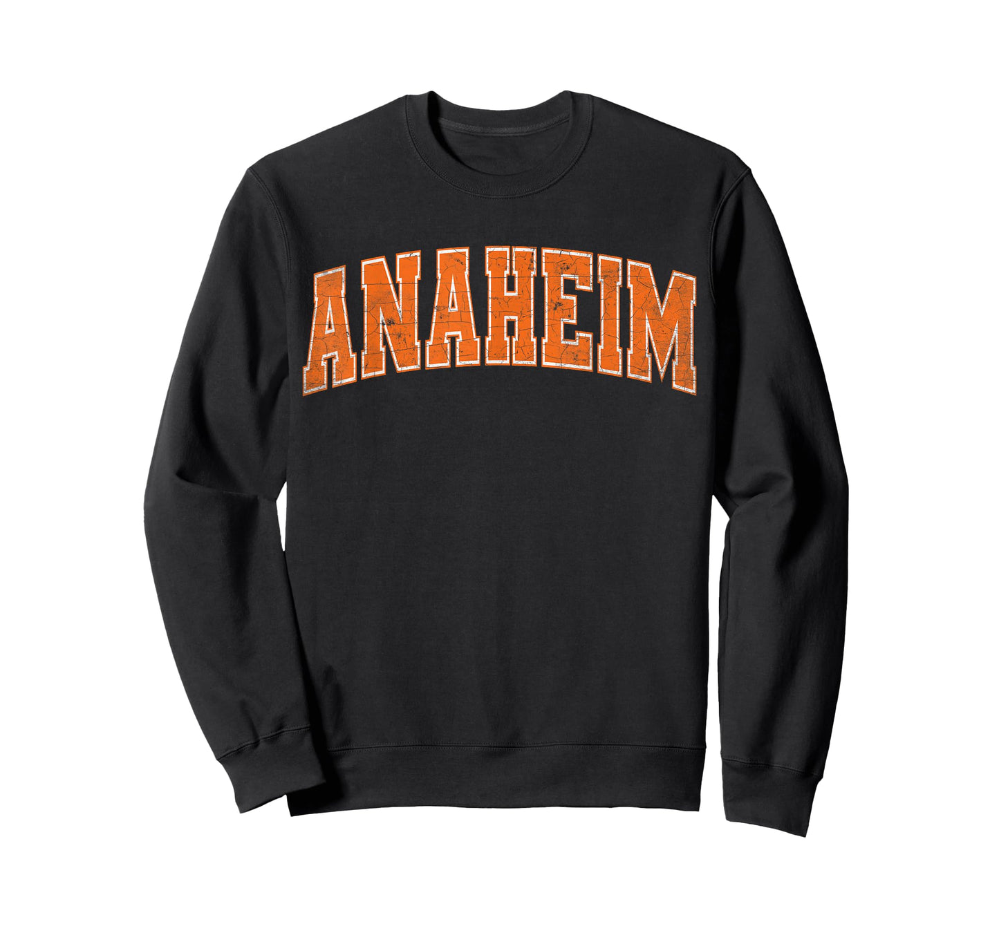 Anaheim CA Vintage Sports Orange Retro Varsity Text T-Shirt