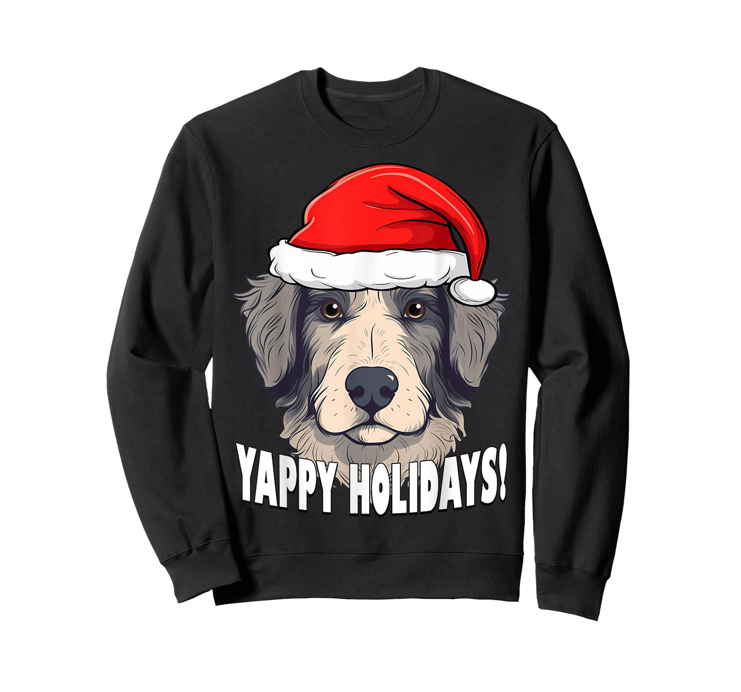 Christmas Aussiedoodle Yappy Holidays Funny Puppy Dog T-Shirt