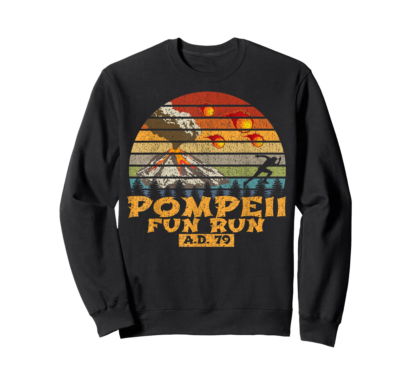 Pompeii Fun Run Display Vintage Retro Distressed T-Shirt