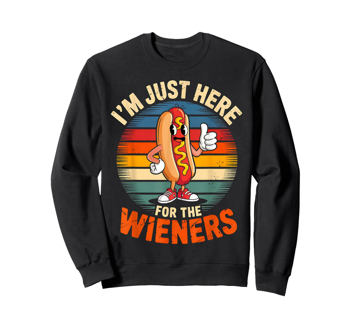 sunset 4th of July Hot- Dog I’m Just Here For The Wieners T-Shirt for Men Women