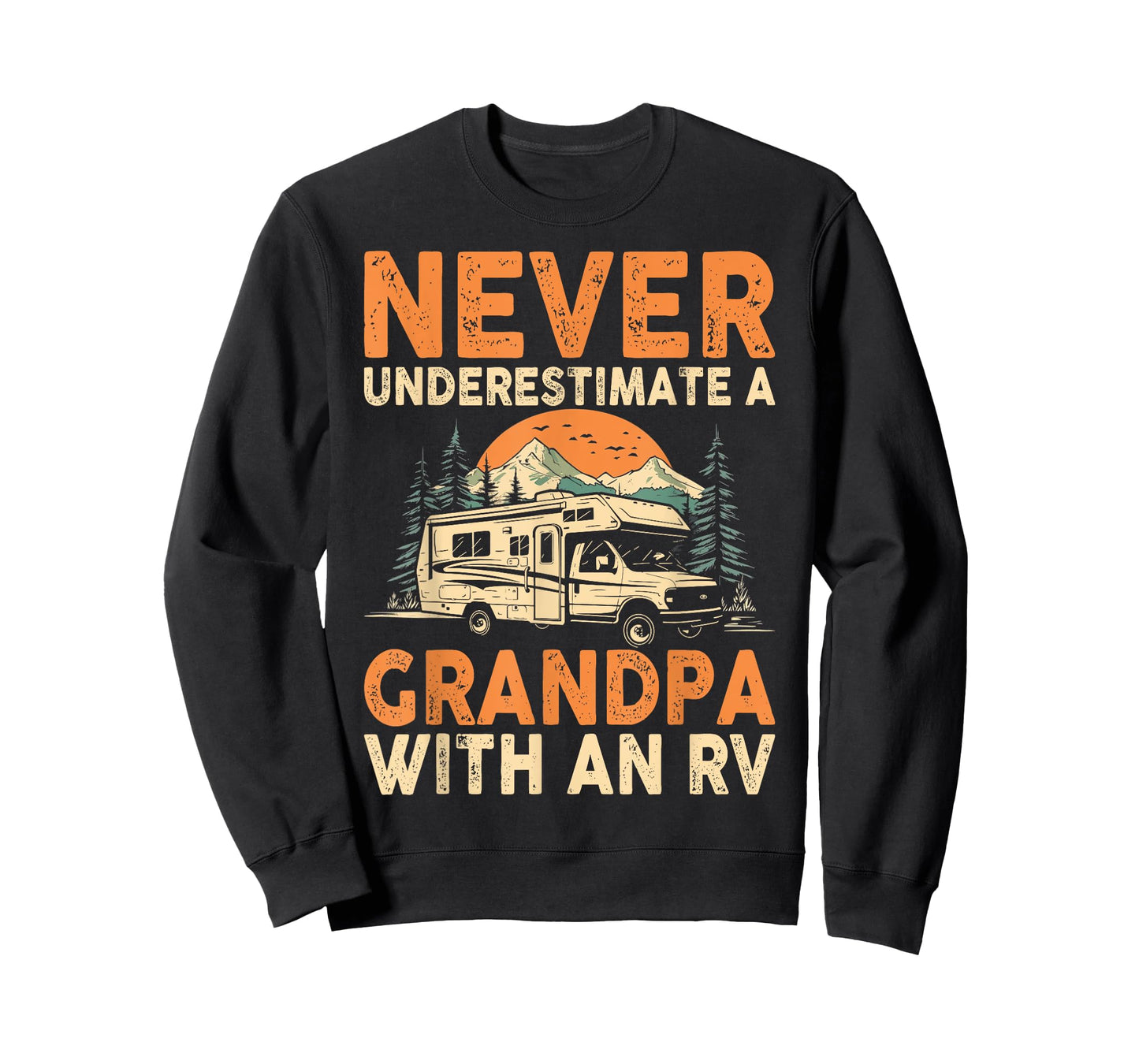 Never Underestimate A Grandpa With An RV Motorhome Camping T-Shirt