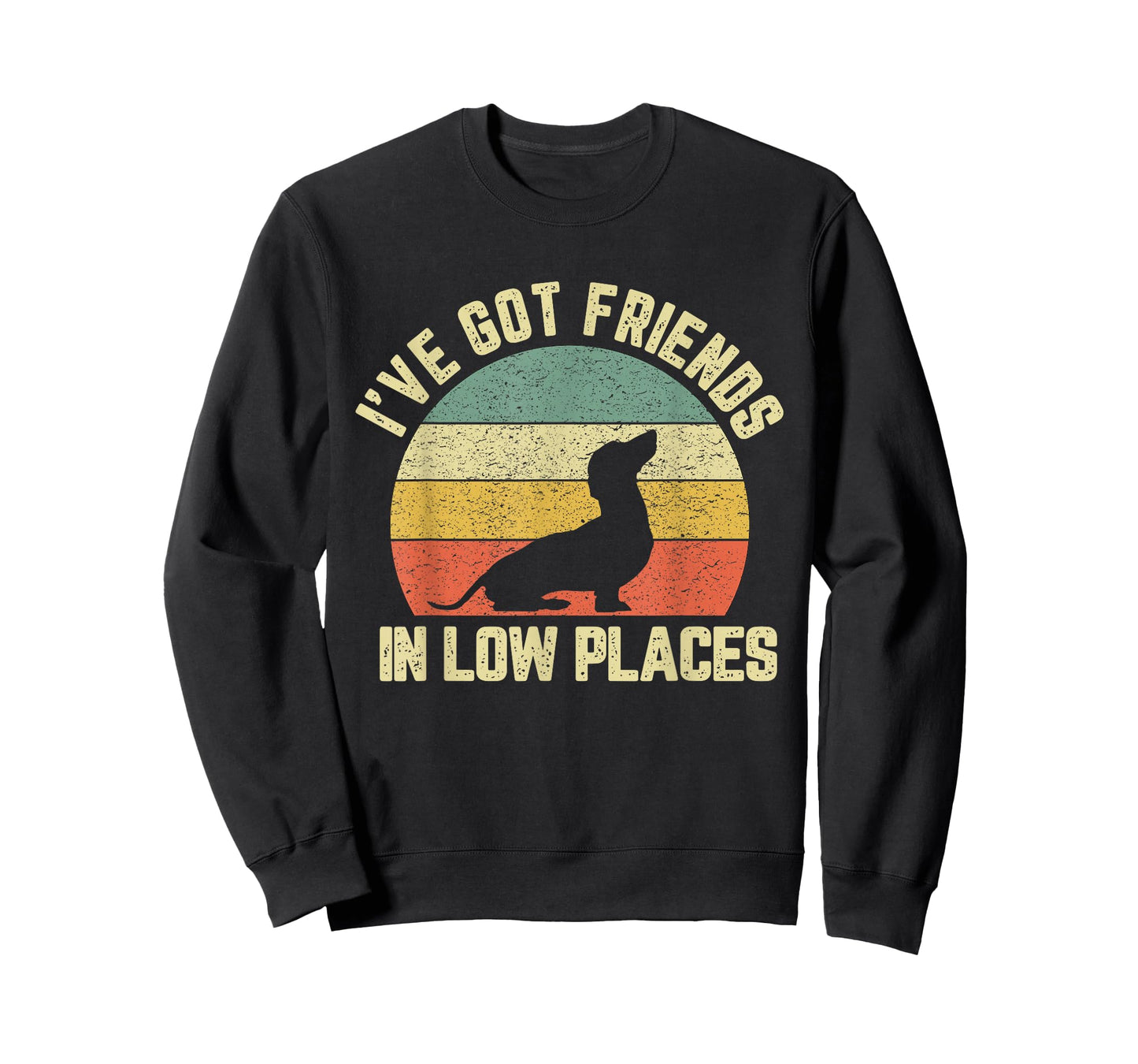 Vintage Dachshund Funny Weiner Dog Friends in Low Places T-Shirt