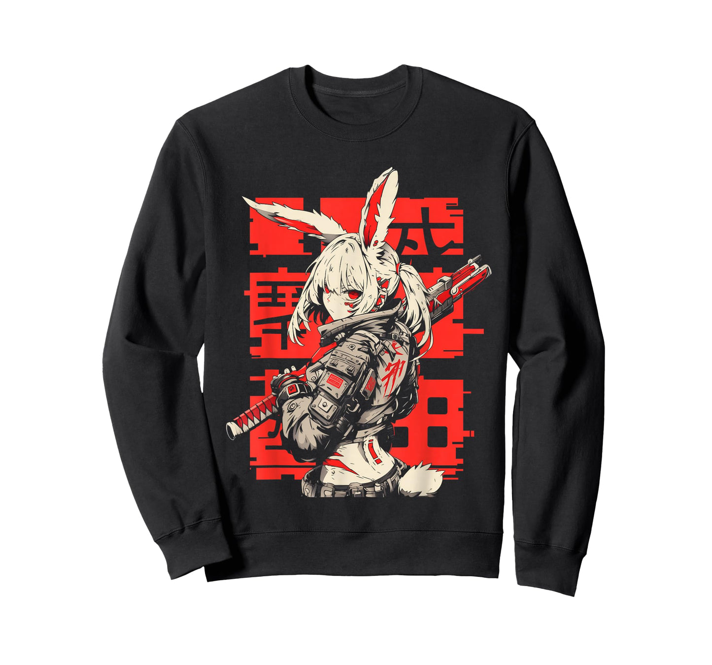 Anime Manga Cyberpunk Aesthetic Techwear Harajuku Bunny Girl T-Shirt