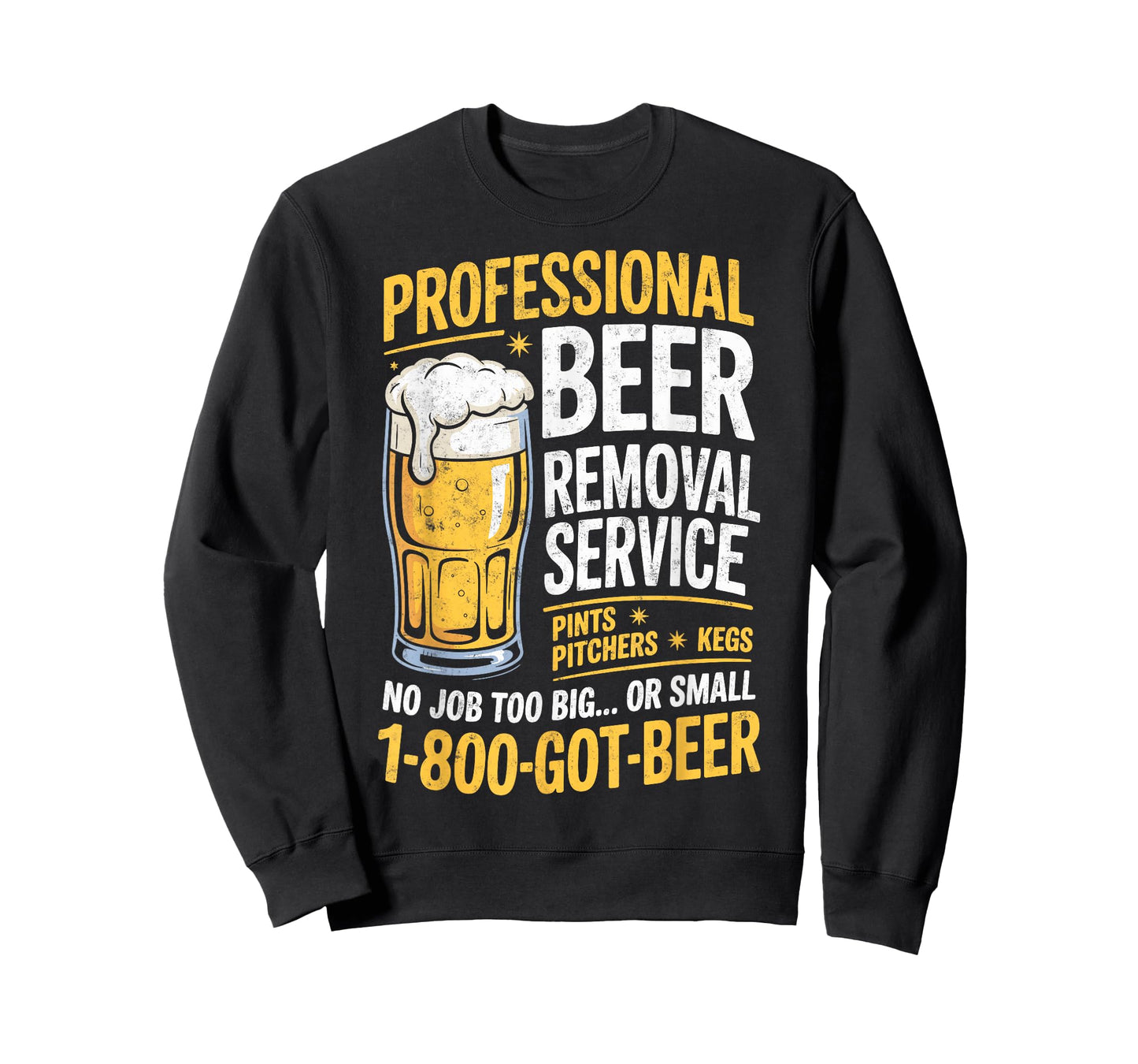 Professional Beer Removal Service Joke Funny Drinking Party T-Shirt
