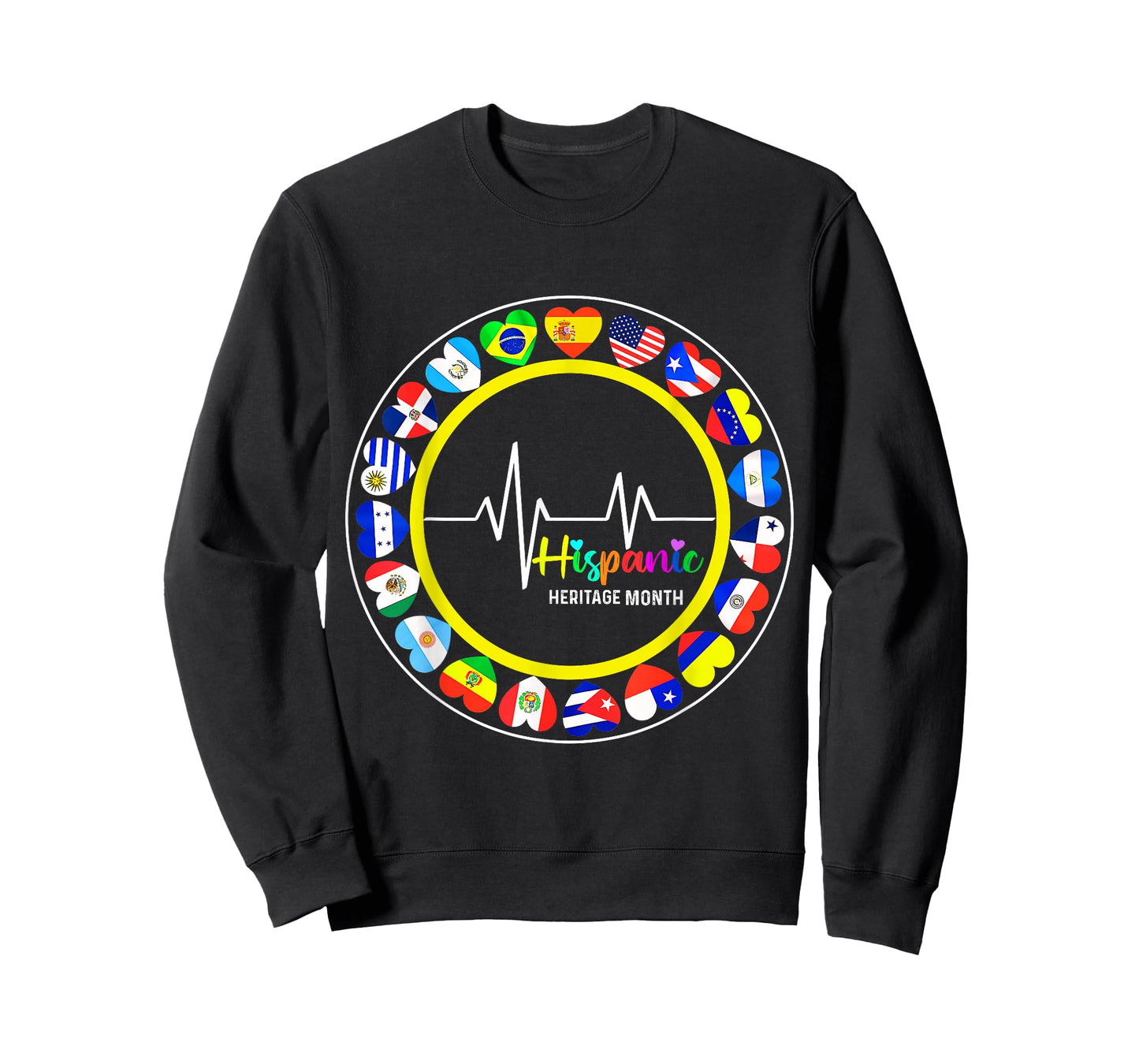 Hispanic Heritage Month All Countries Heart T-Shirt