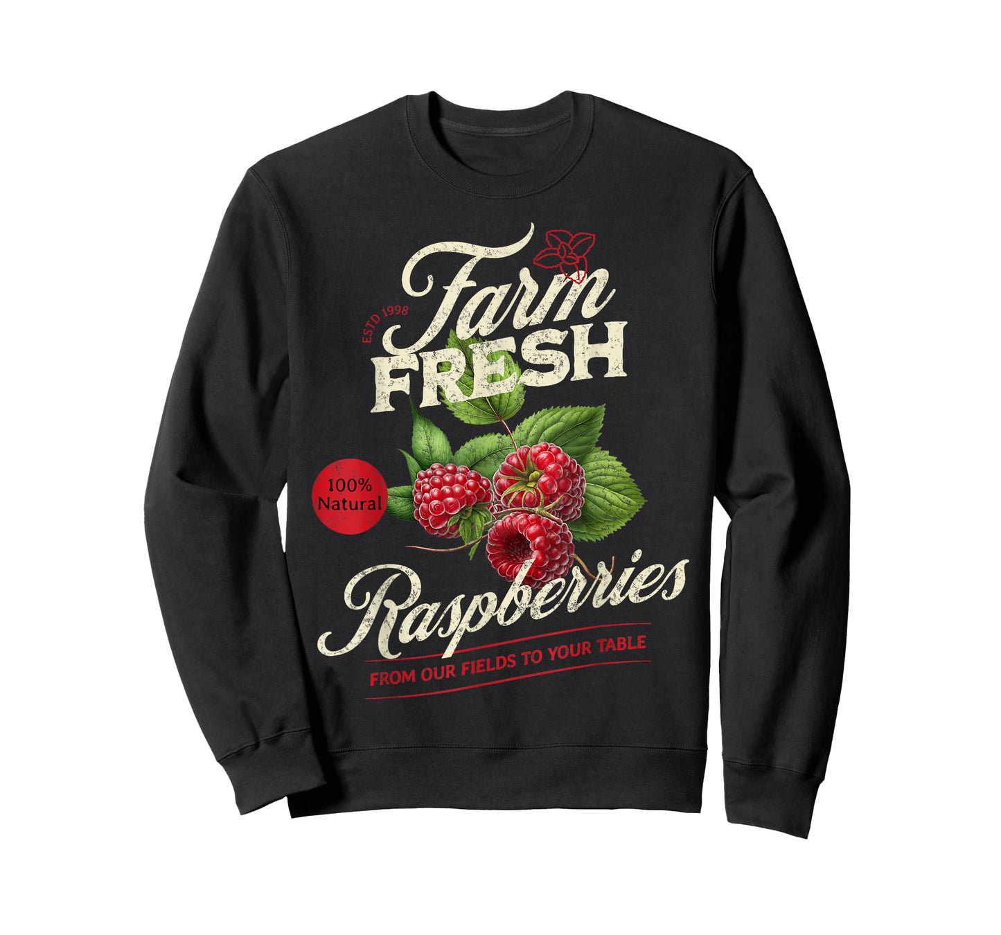 Farm Fresh Organic Raspberry Farmer's Market Homegrown T-Shirt