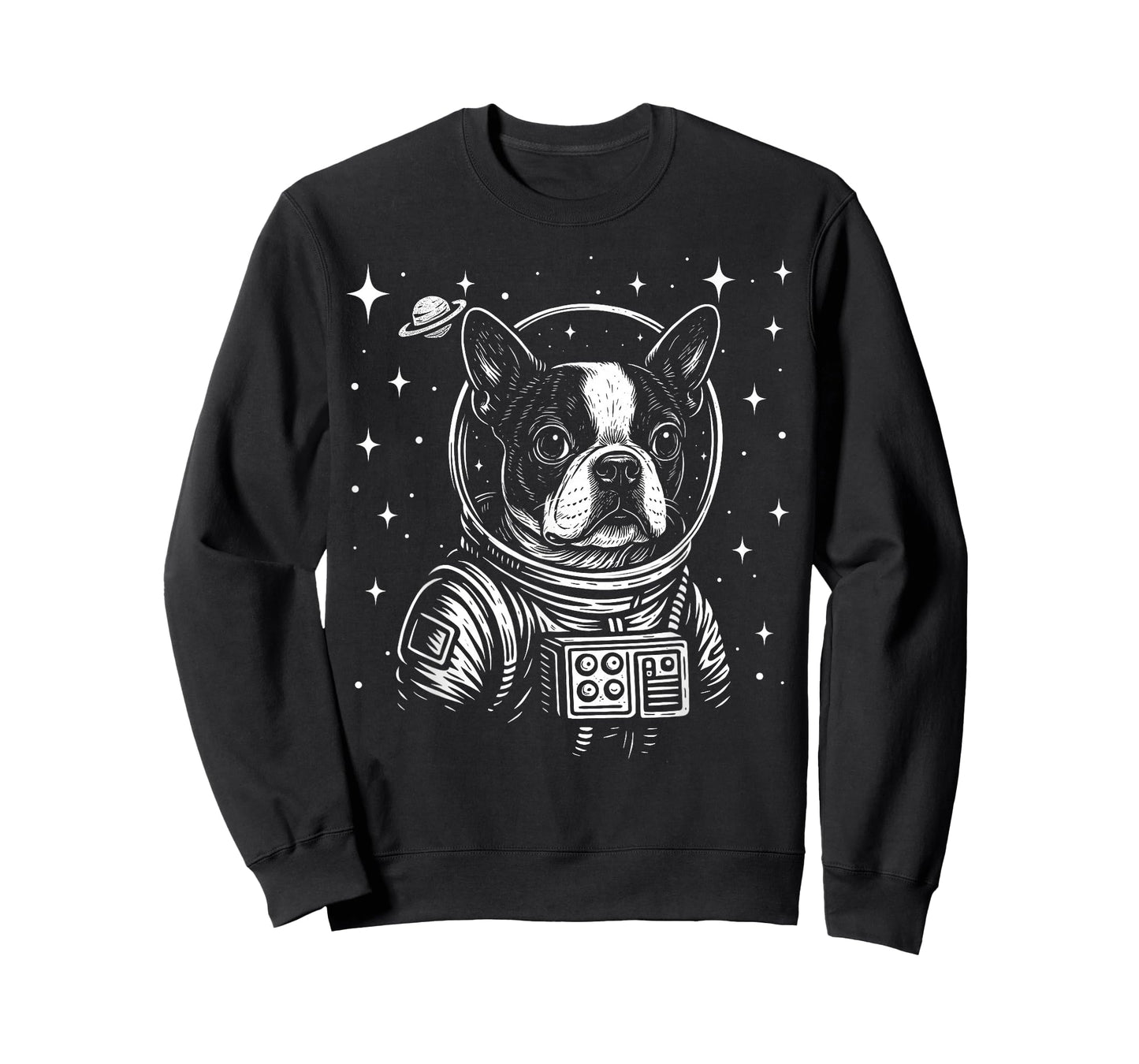 Astronaut Boston Terrier Space Galaxy Dog Lovers T-Shirt
