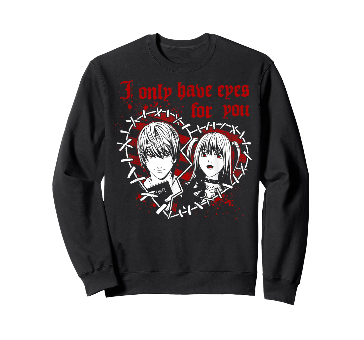 Death Note Only Have Eyes for You Stitched Heart Anime T-Shirt