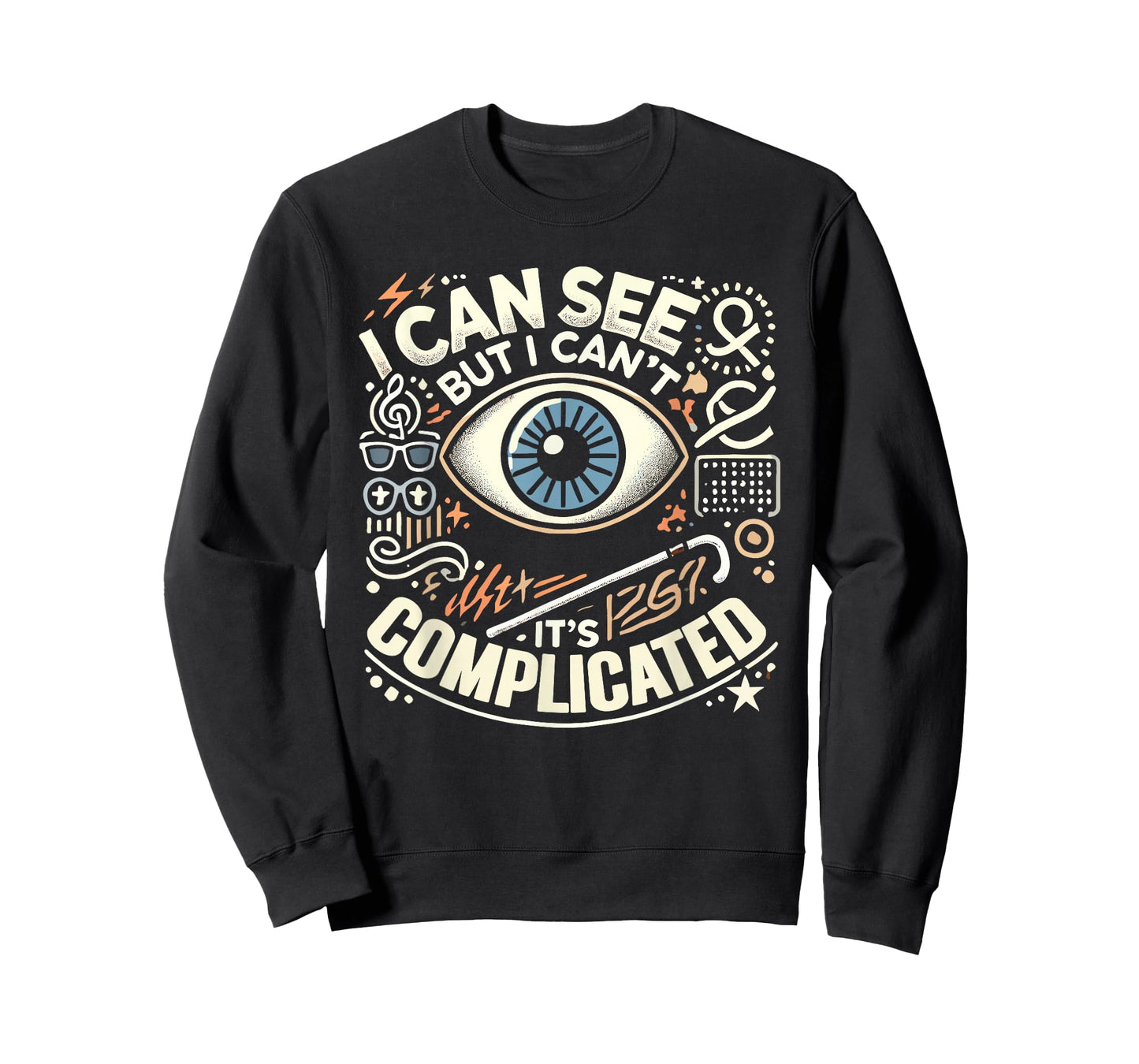 Blind Life Visually Impaired Legally Blind People Person T-Shirt