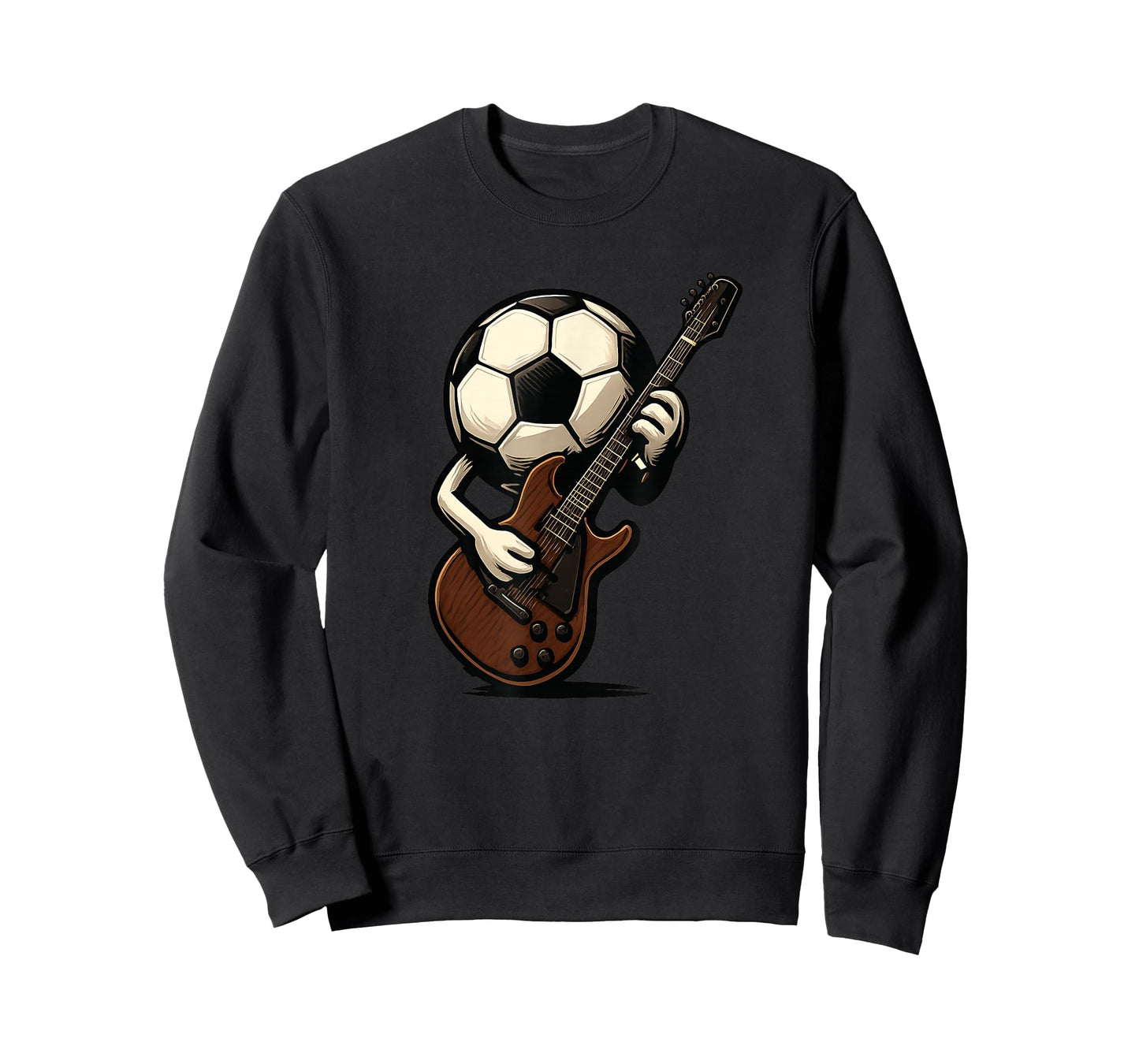 Awesome Soccer with Guitar for a Cool Rocking Look T-Shirt