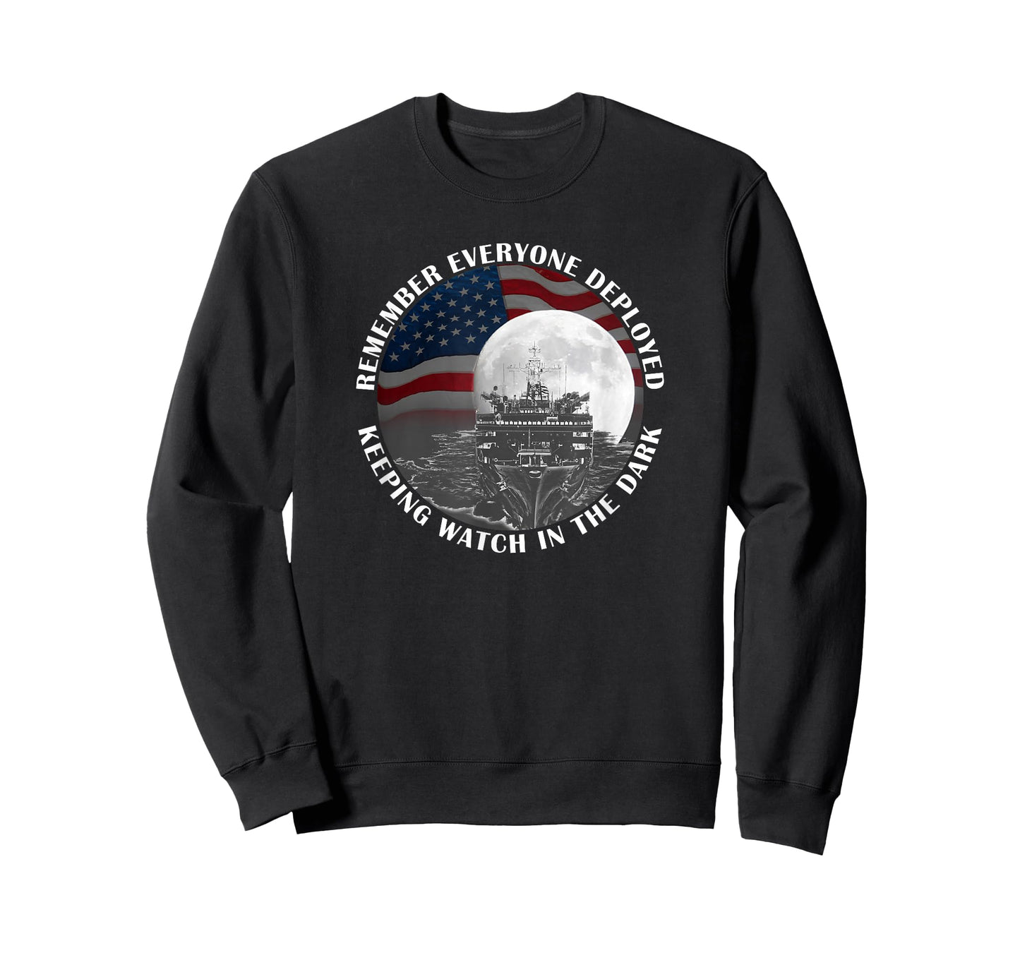 RED Friday Remember Everyone Deployed Military Ship Flag T-Shirt